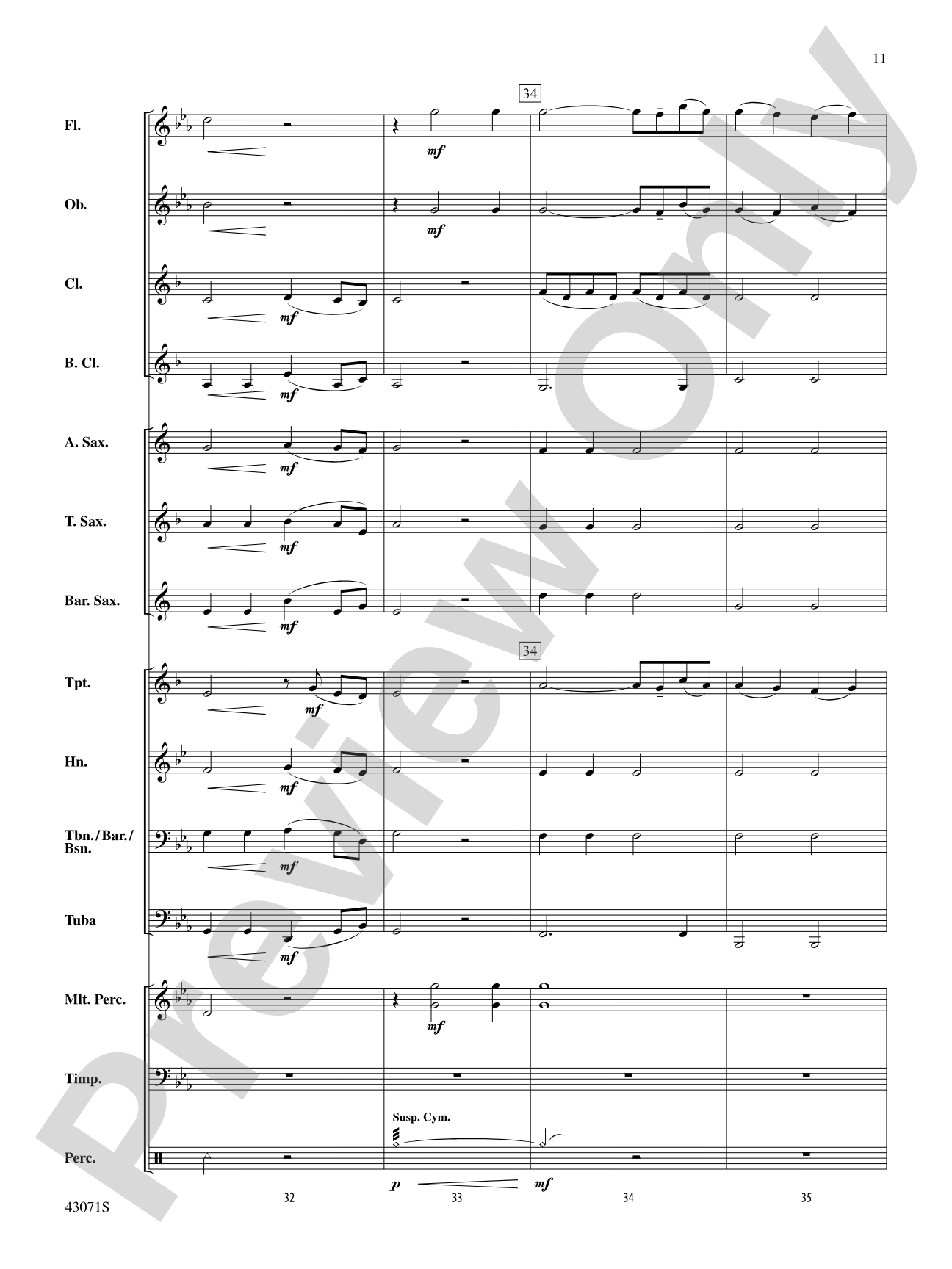 Pavane: Concert Band Conductor Score & Parts
