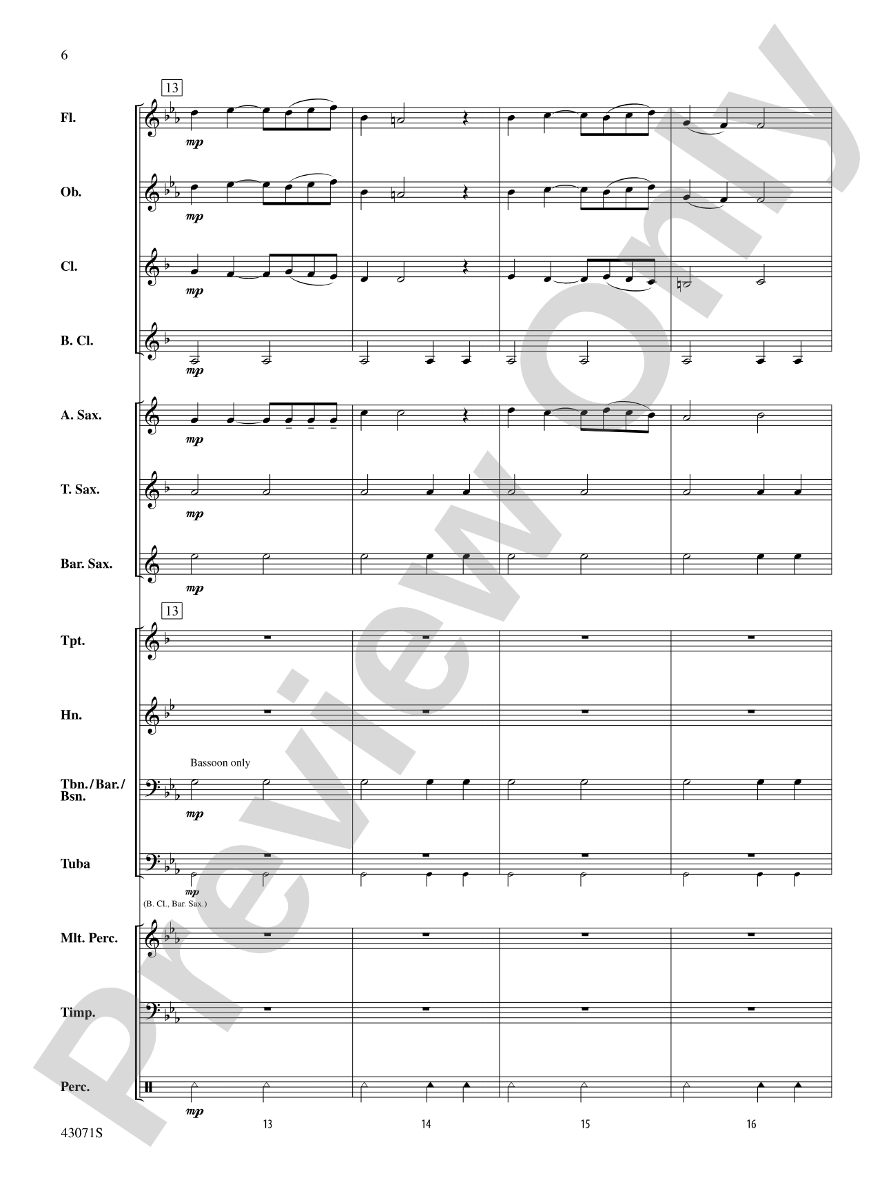 Pavane: Concert Band Conductor Score & Parts