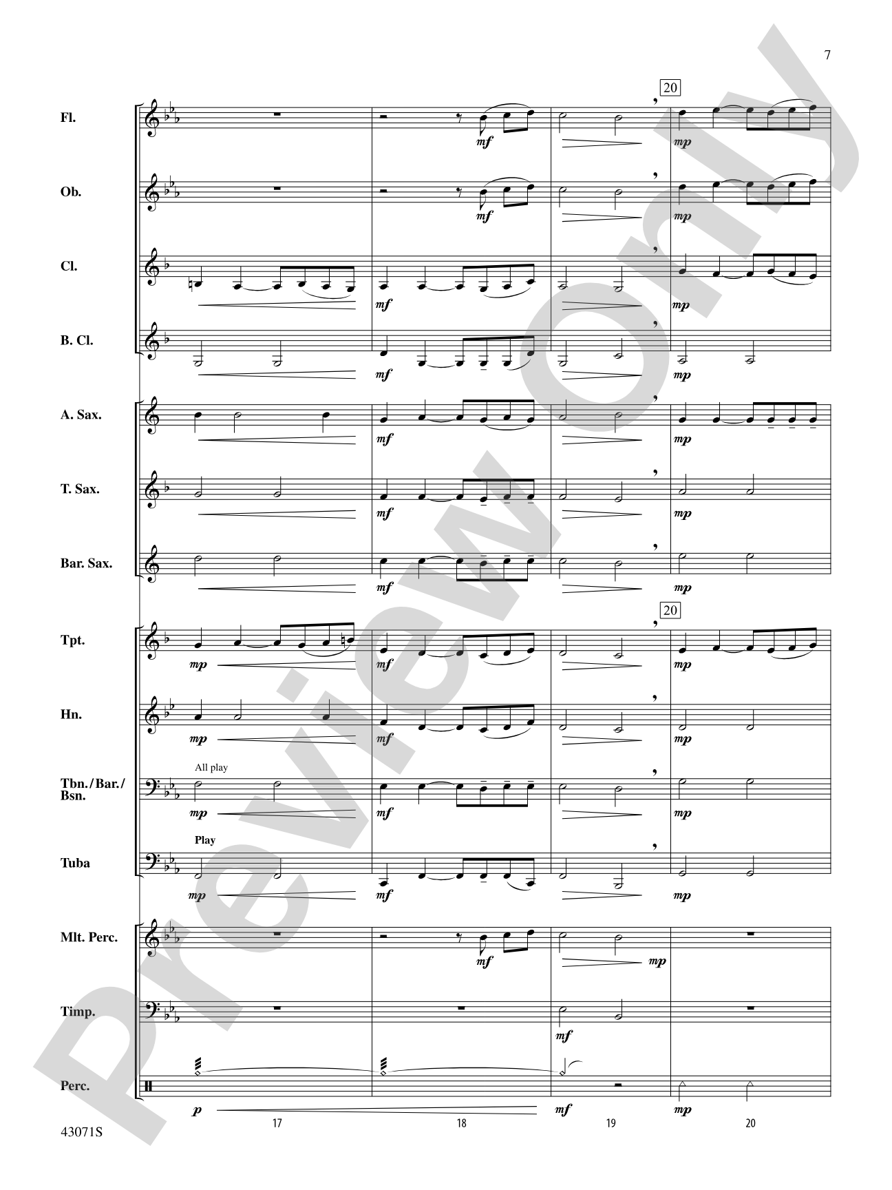 Pavane: Concert Band Conductor Score & Parts