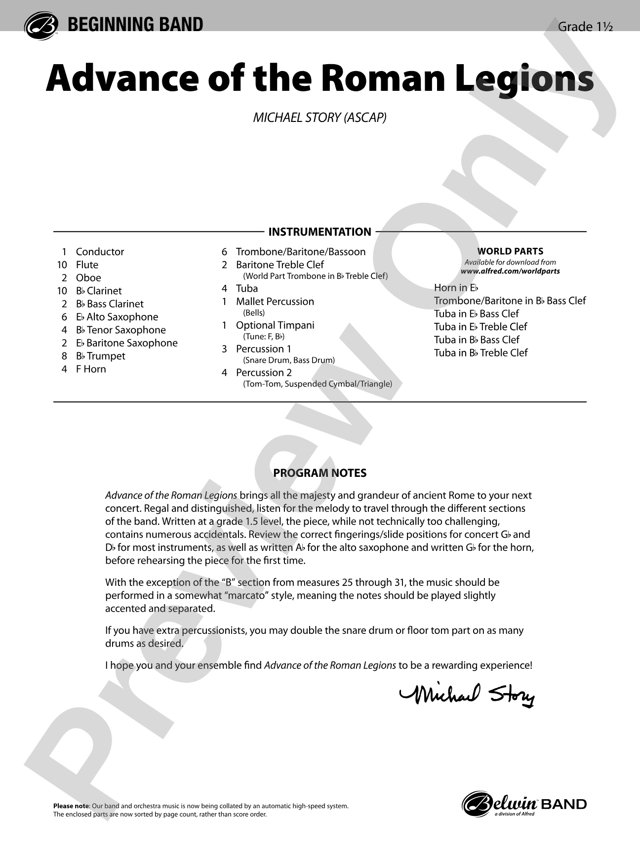 Advance of the Roman Legions: Score