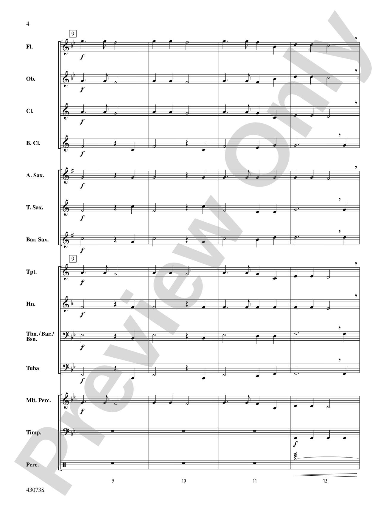 Chorale: Concert Band Conductor Score & Parts