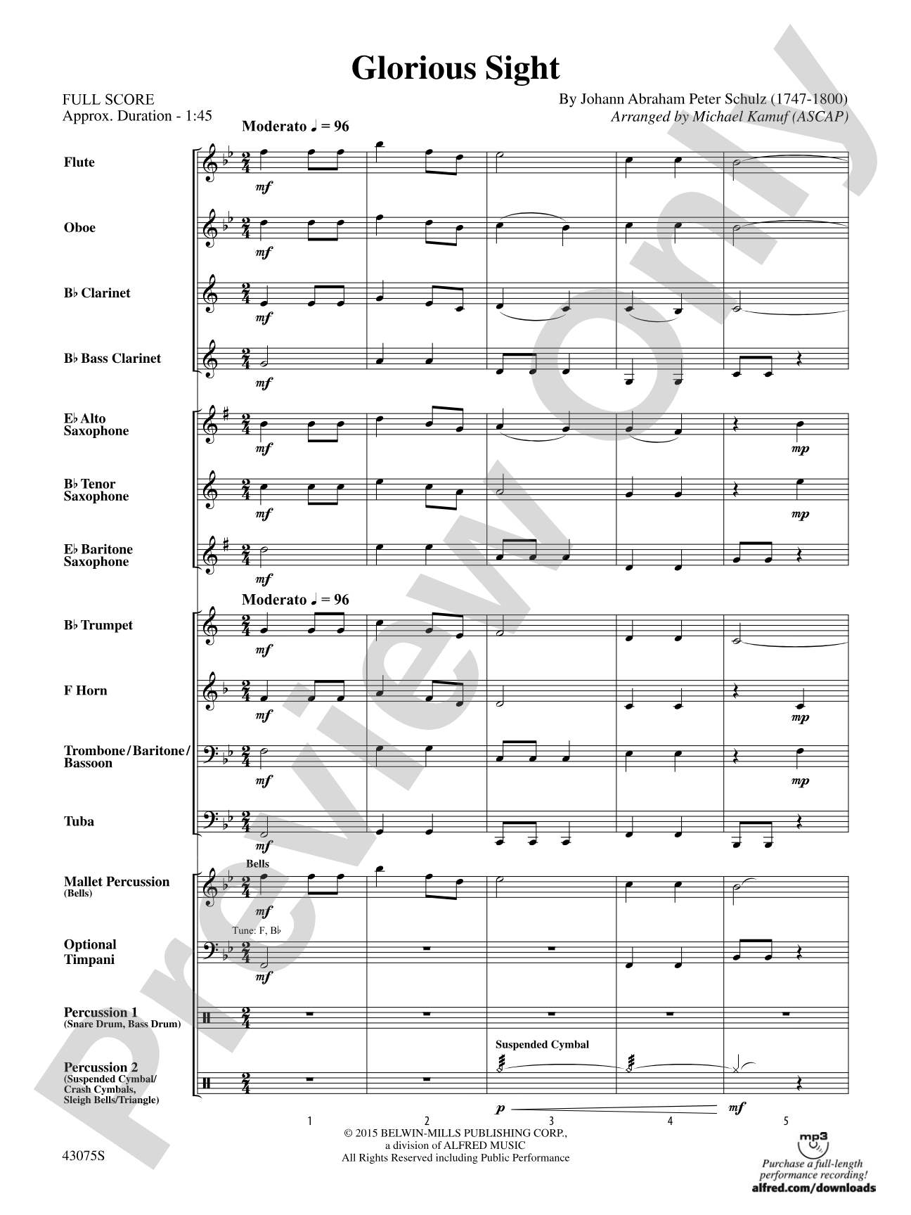 Glorious Sight: Concert Band Conductor Score & Parts