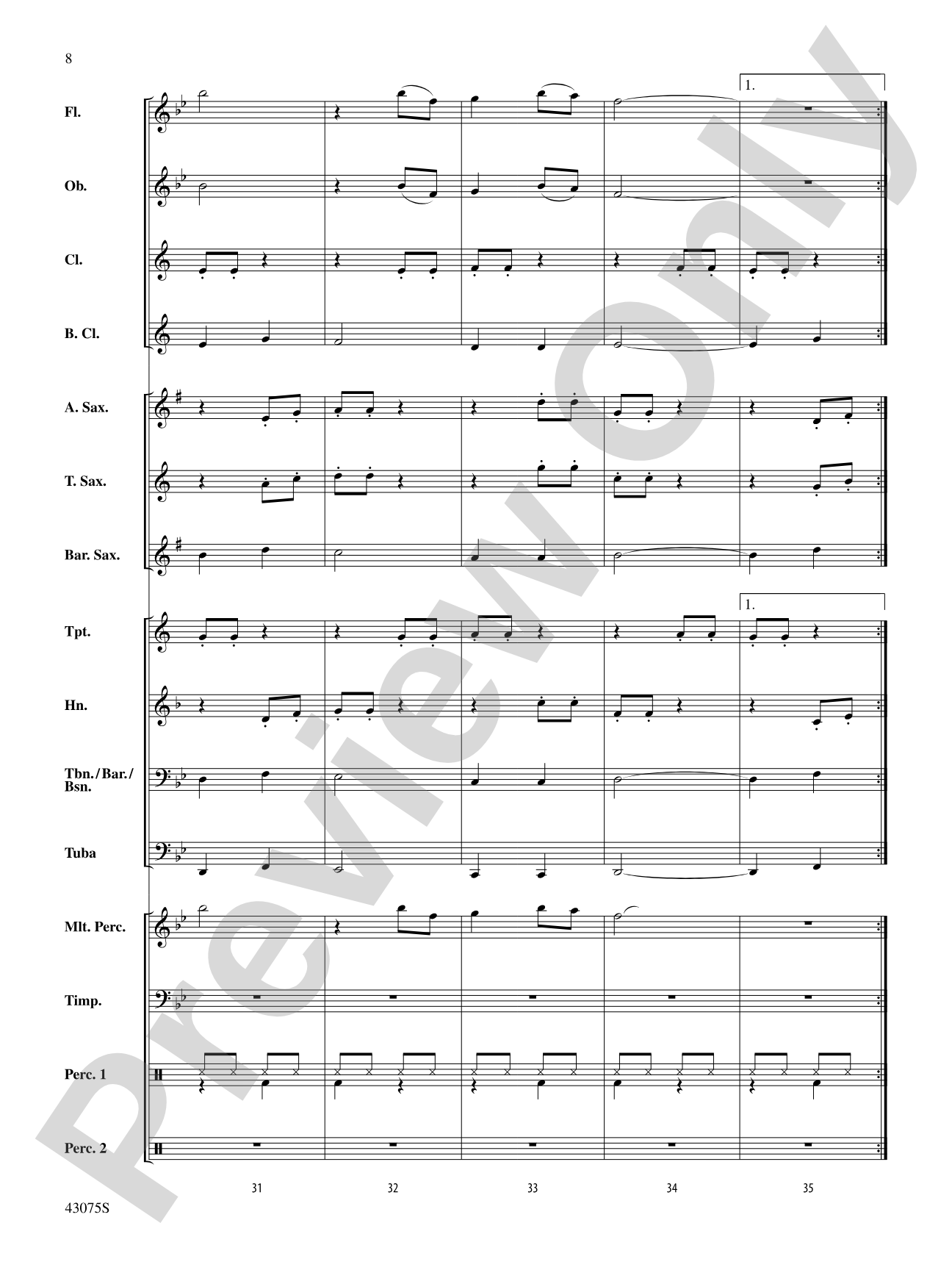 Glorious Sight: Concert Band Conductor Score & Parts