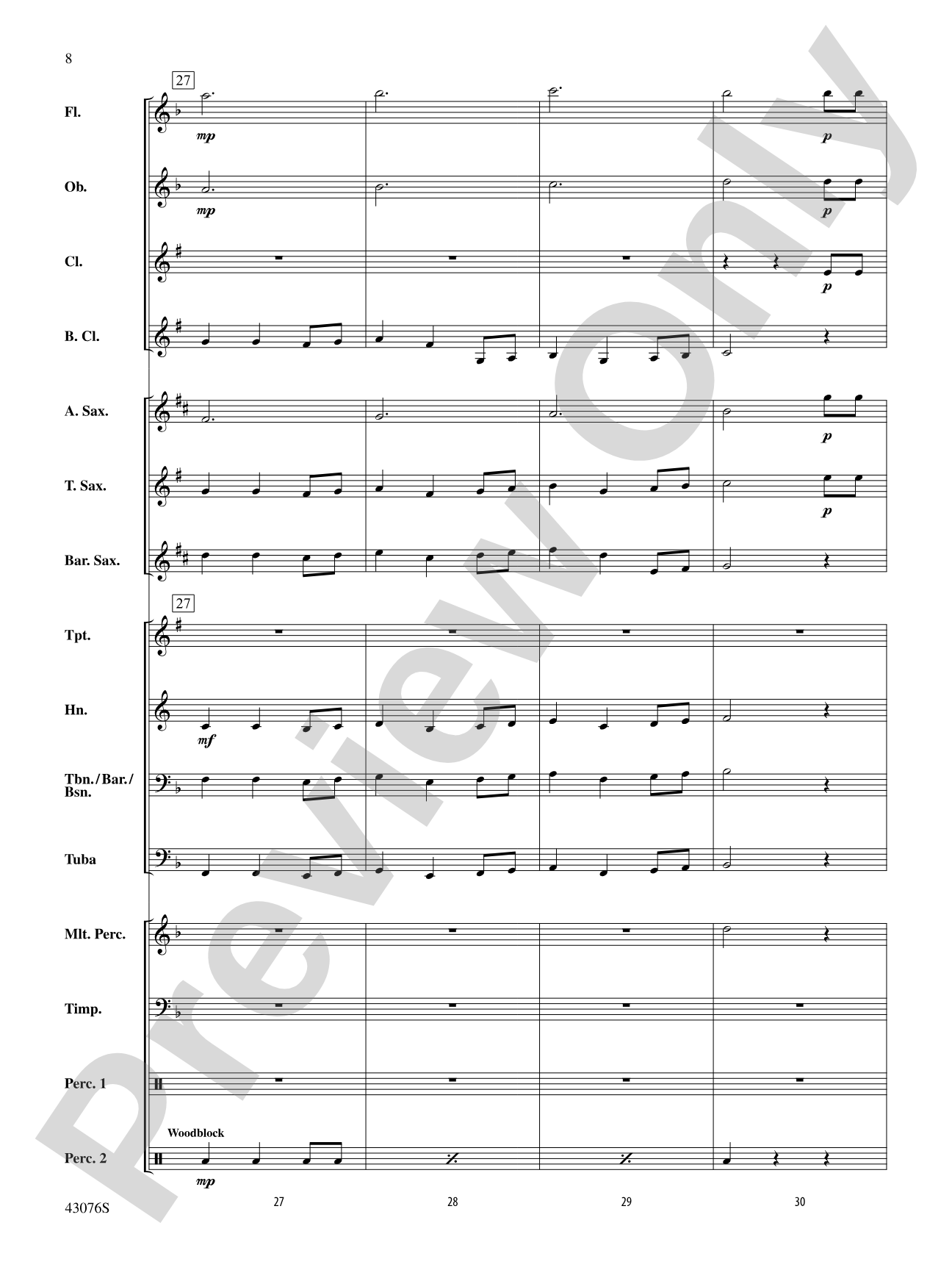 Las Mañanitas: Concert Band Conductor Score & Parts