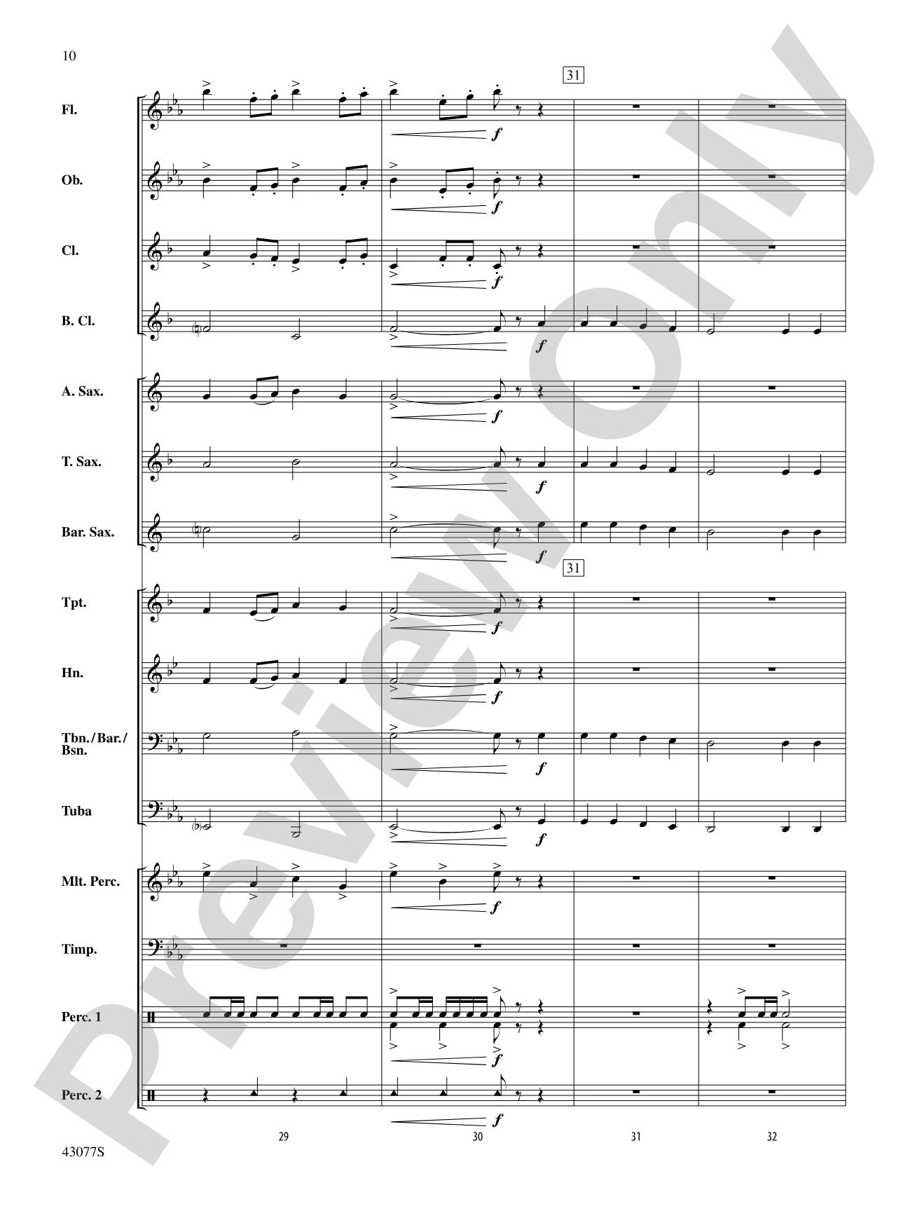 O Little Town of Bethlehem: Concert Band Conductor Score & Parts