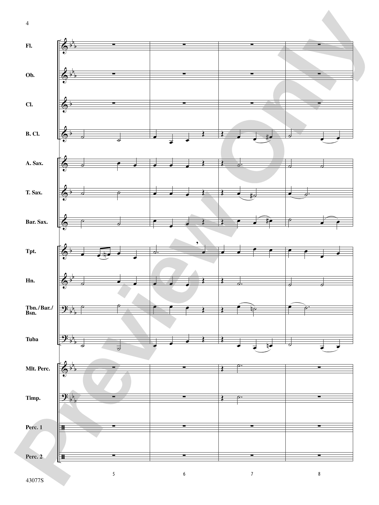 O Little Town of Bethlehem: Concert Band Conductor Score & Parts