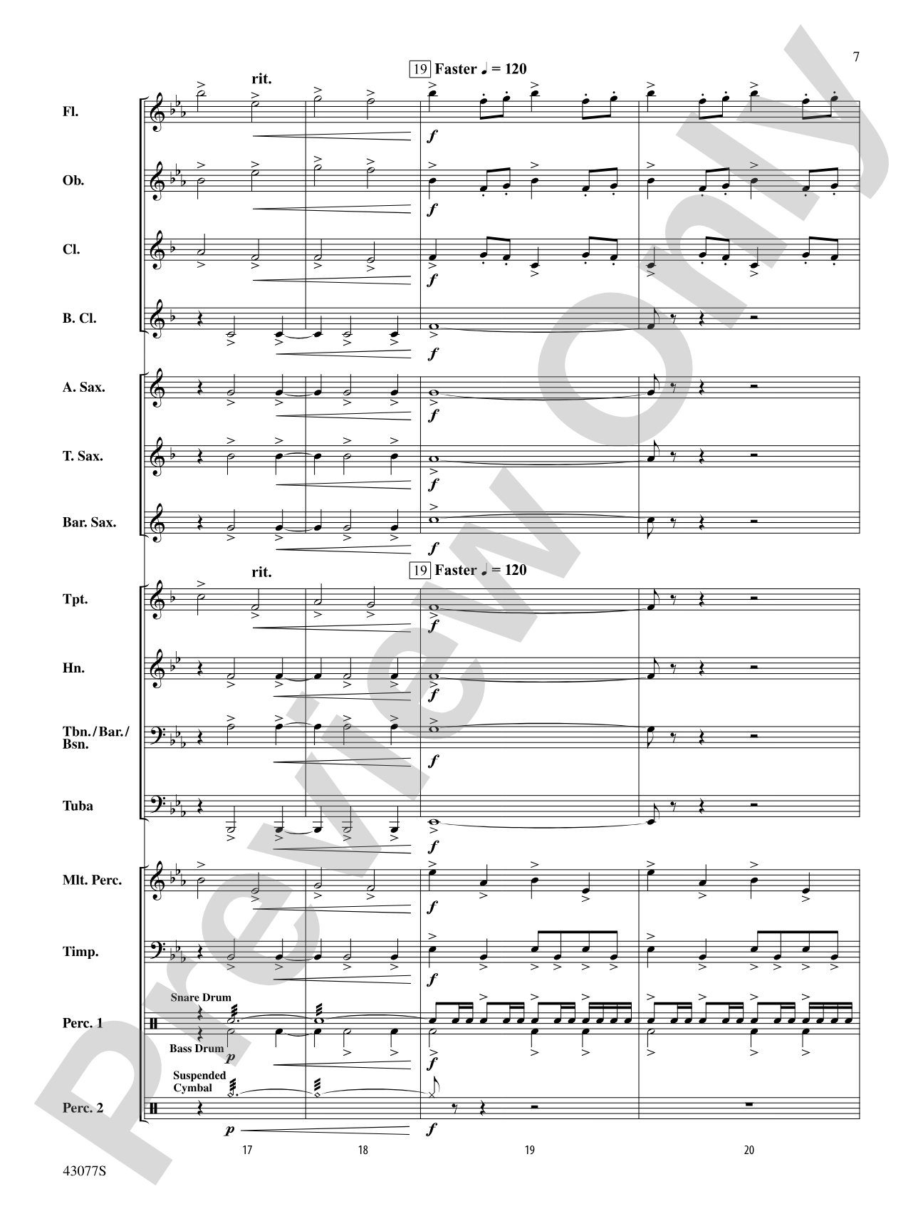 O Little Town of Bethlehem: Concert Band Conductor Score & Parts