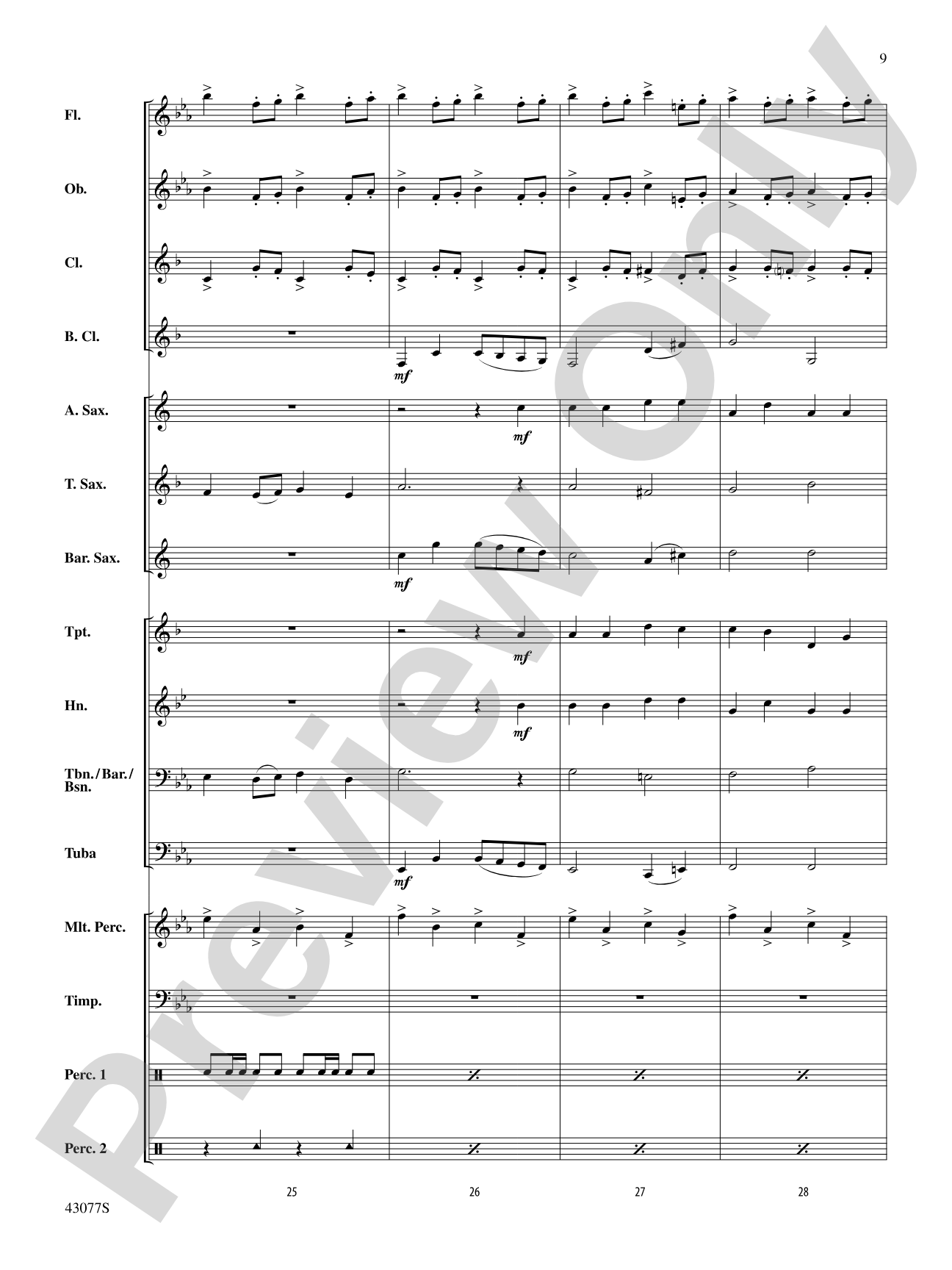 O Little Town of Bethlehem: Concert Band Conductor Score & Parts