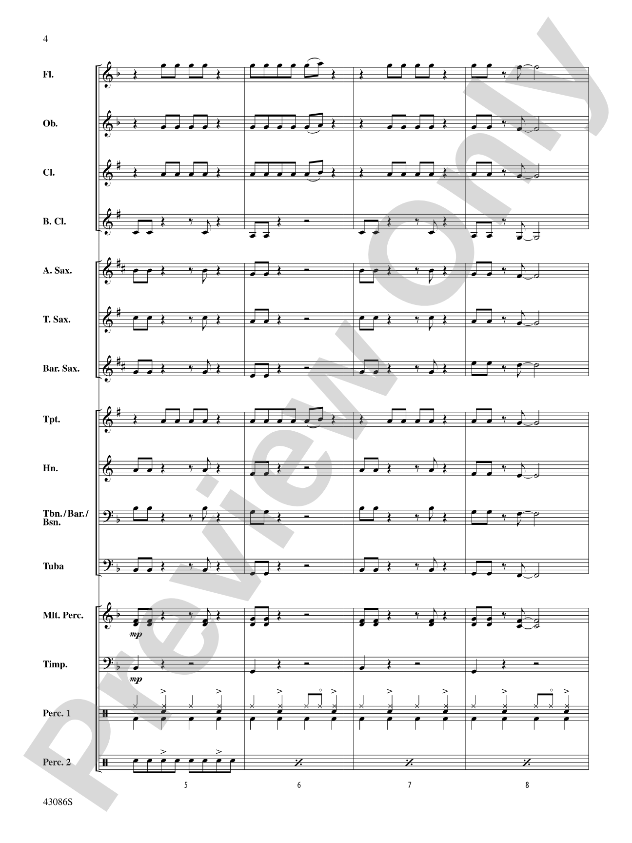 Birthday: Concert Band Conductor Score & Parts