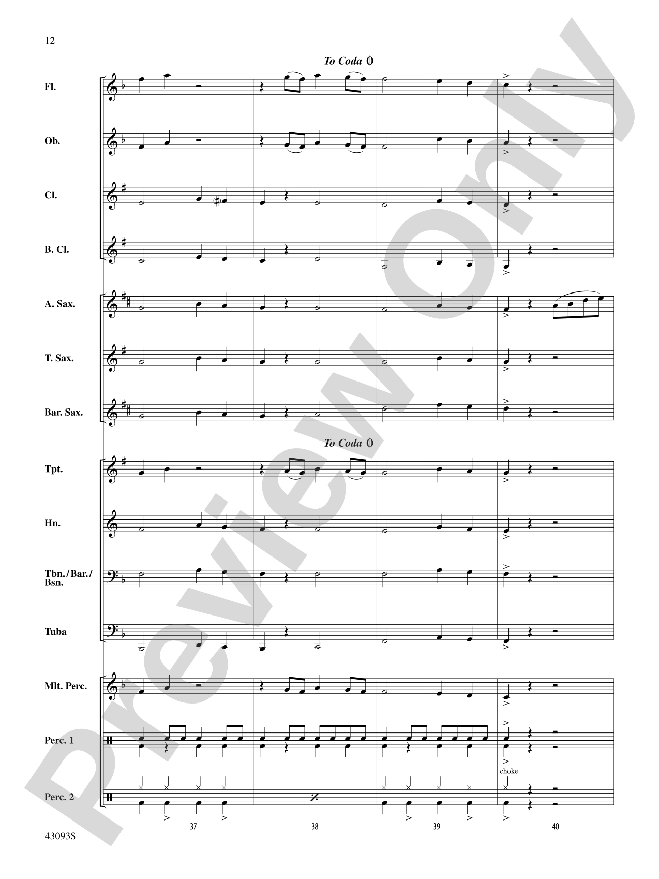 Escape (from Guardians of the Galaxy): Concert Band Conductor Score & Parts