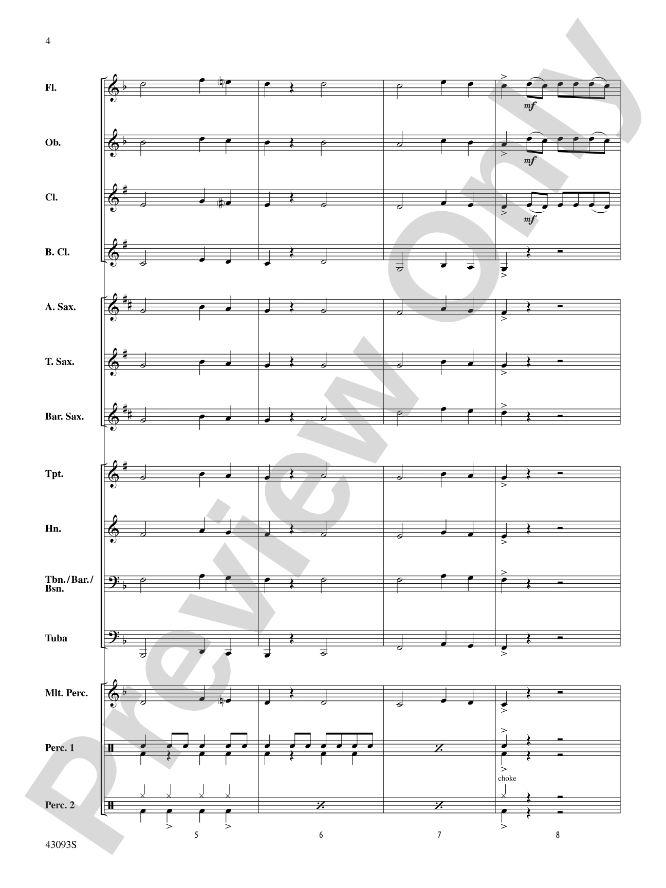 Escape (from Guardians of the Galaxy): Concert Band Conductor Score & Parts