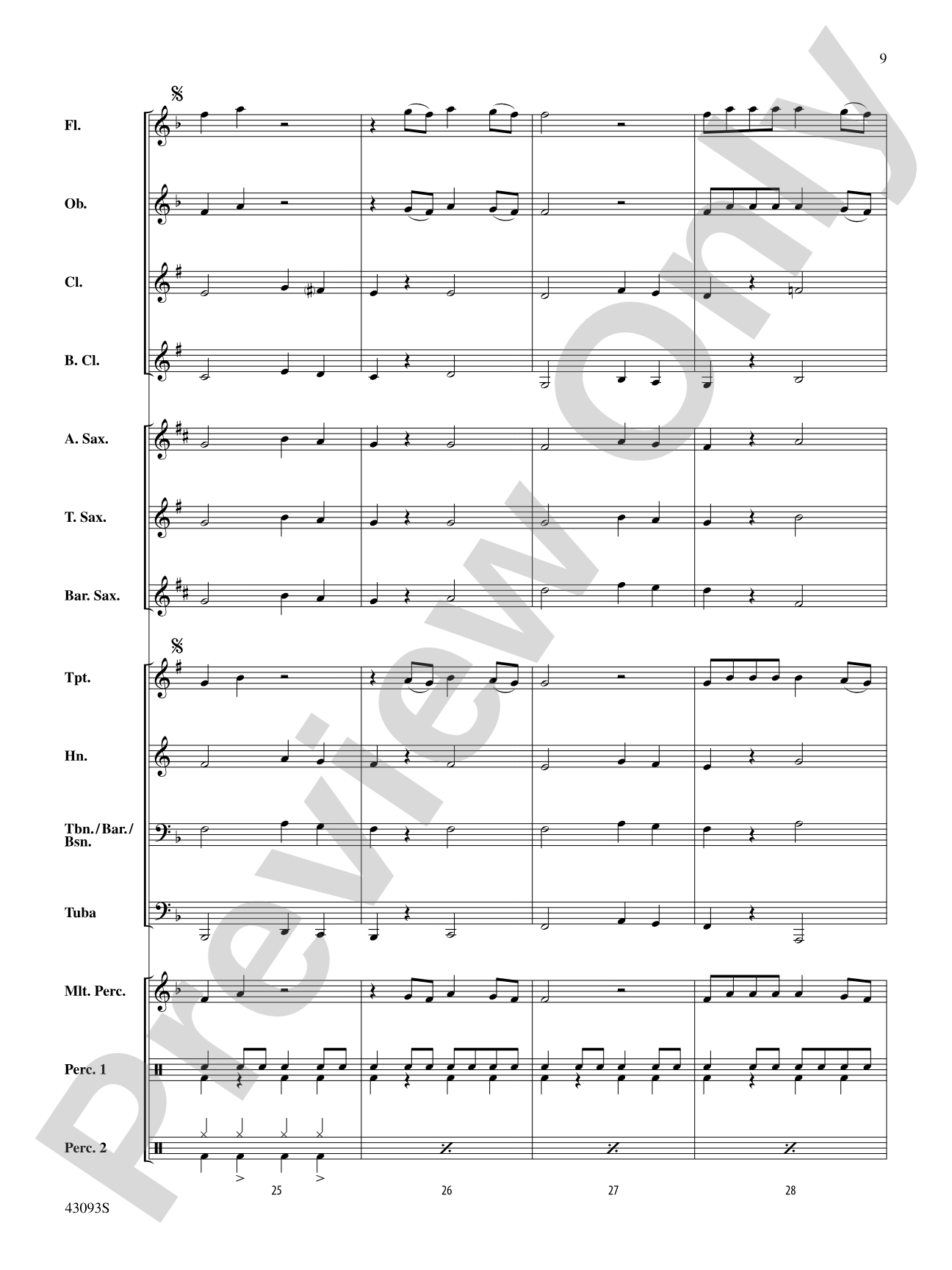 Escape (from Guardians of the Galaxy): Concert Band Conductor Score & Parts