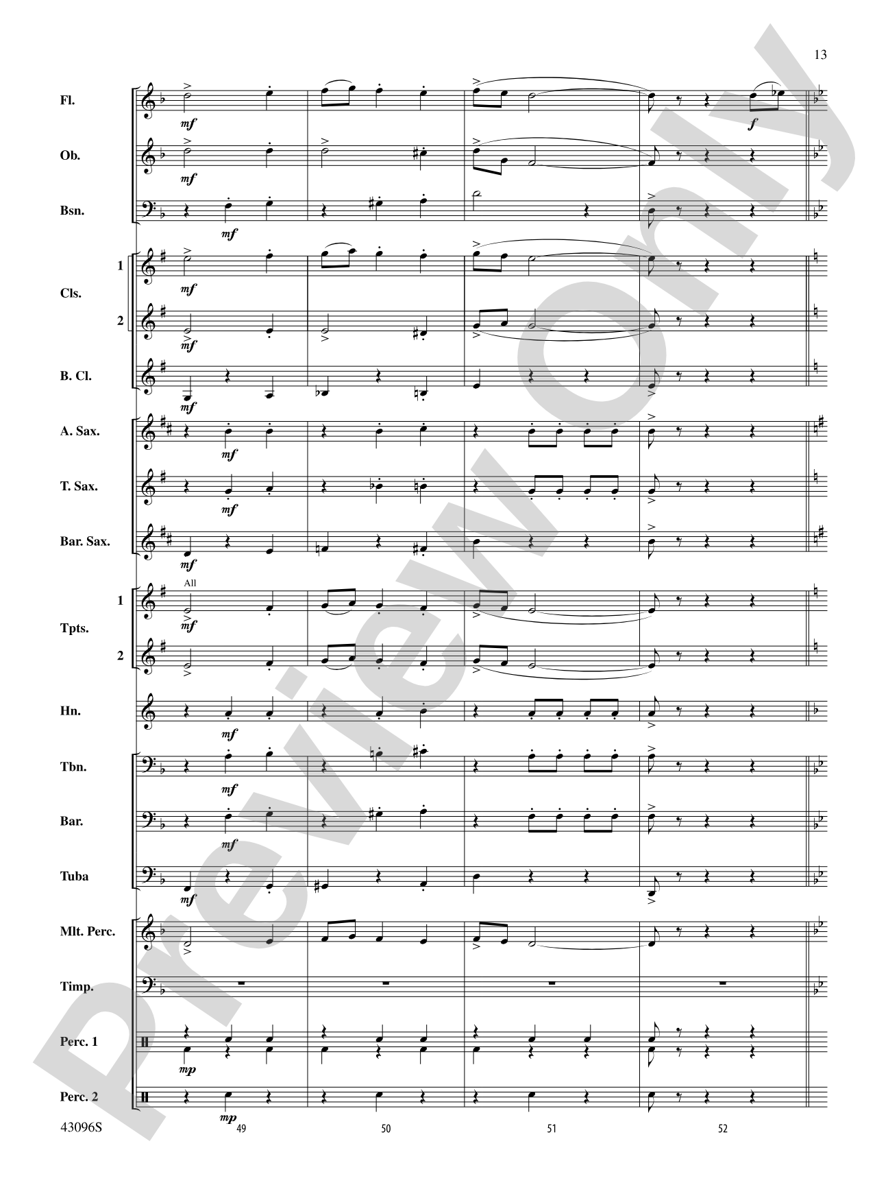 Danse des Ghazies (from The Ballet Suite, Op. 50a): Concert Band Conductor Score & Parts