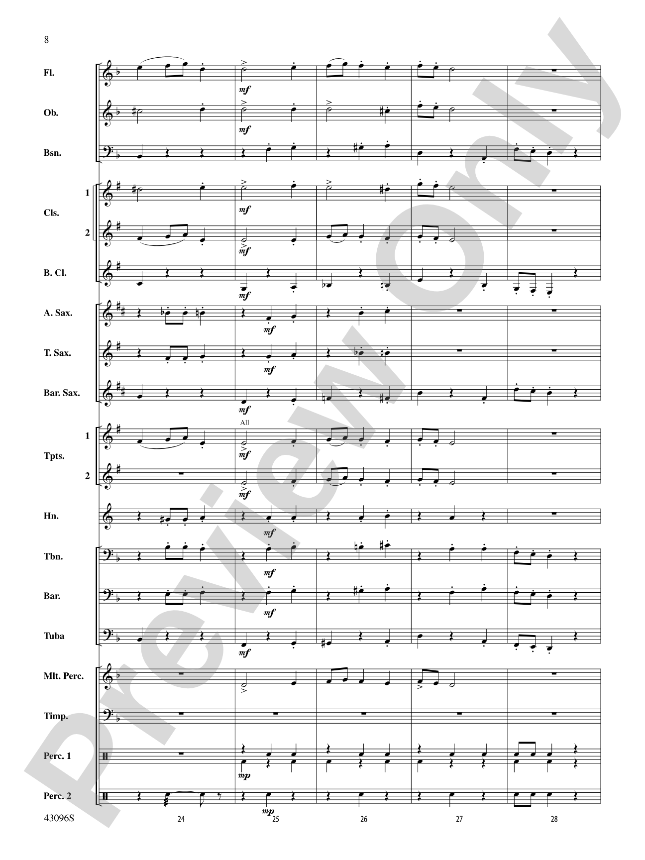 Danse des Ghazies (from The Ballet Suite, Op. 50a): Concert Band Conductor Score & Parts