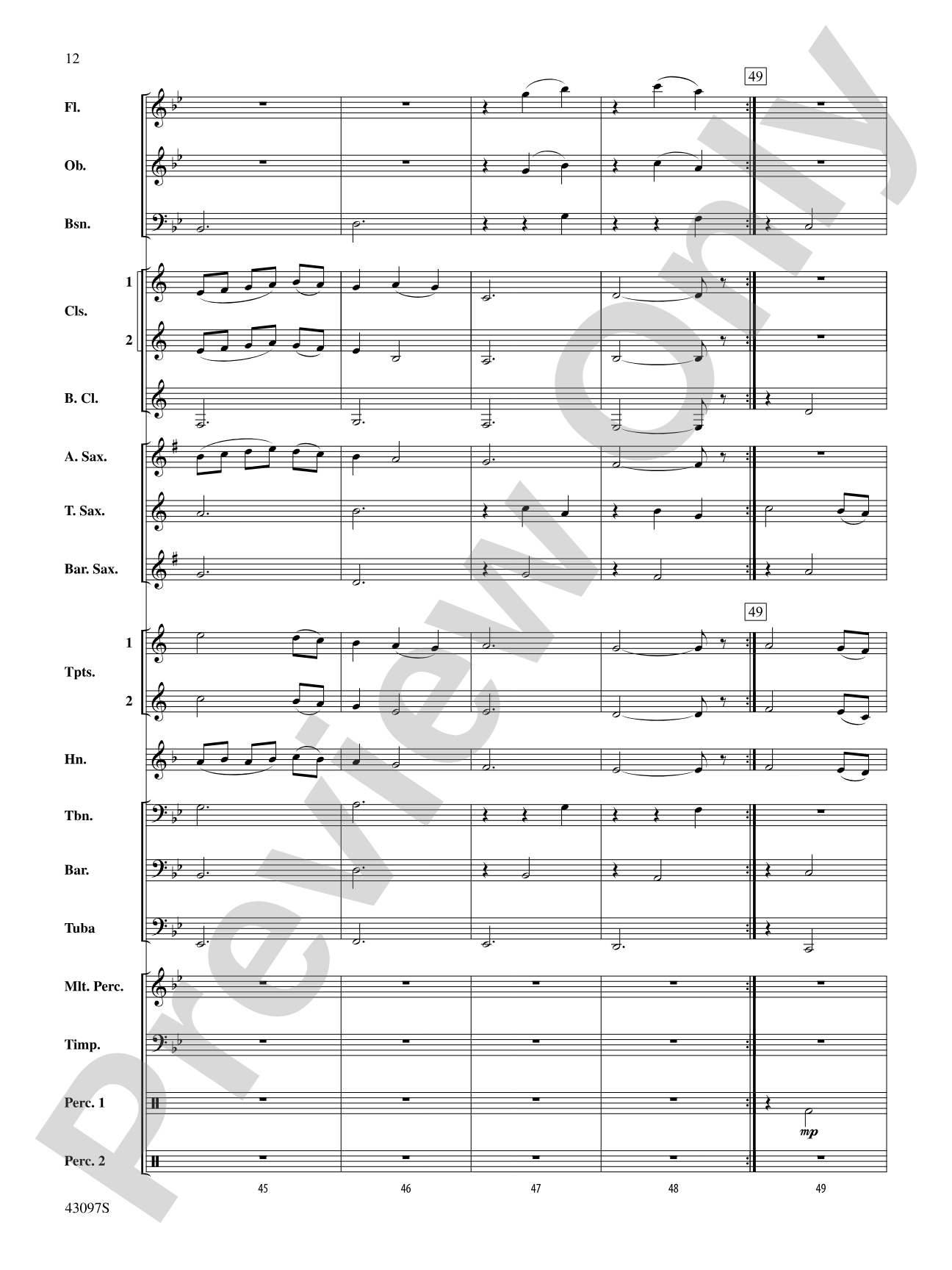 Ancient Echoes of Time: Score