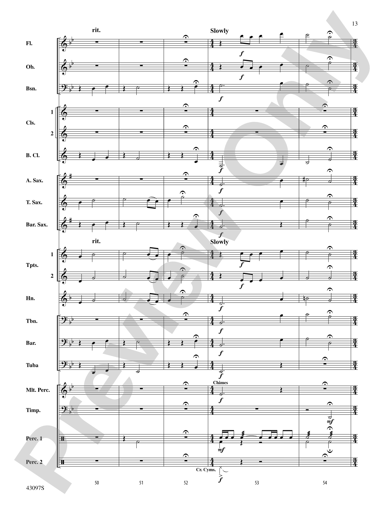 Ancient Echoes of Time: Score