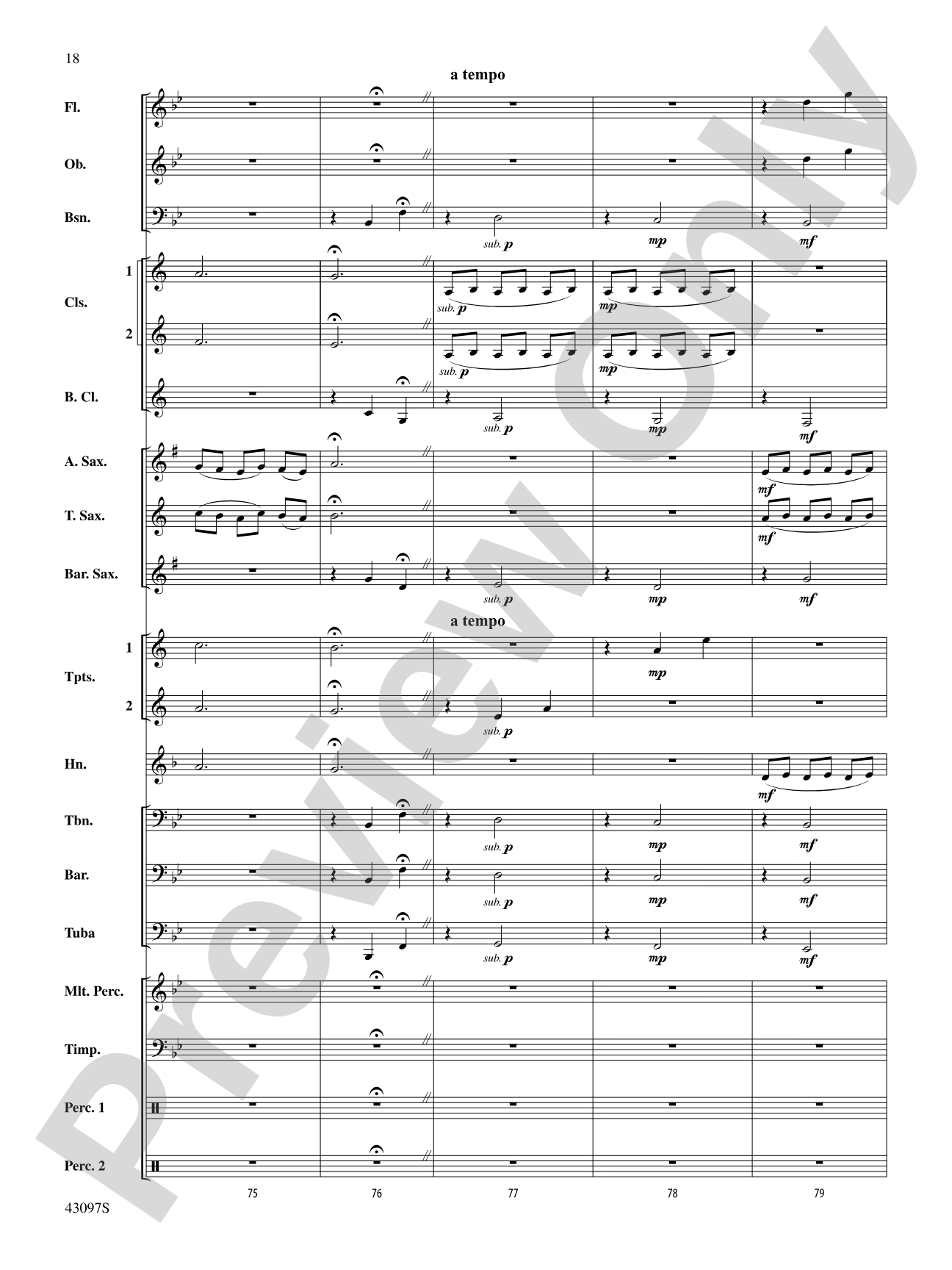 Ancient Echoes of Time: Score