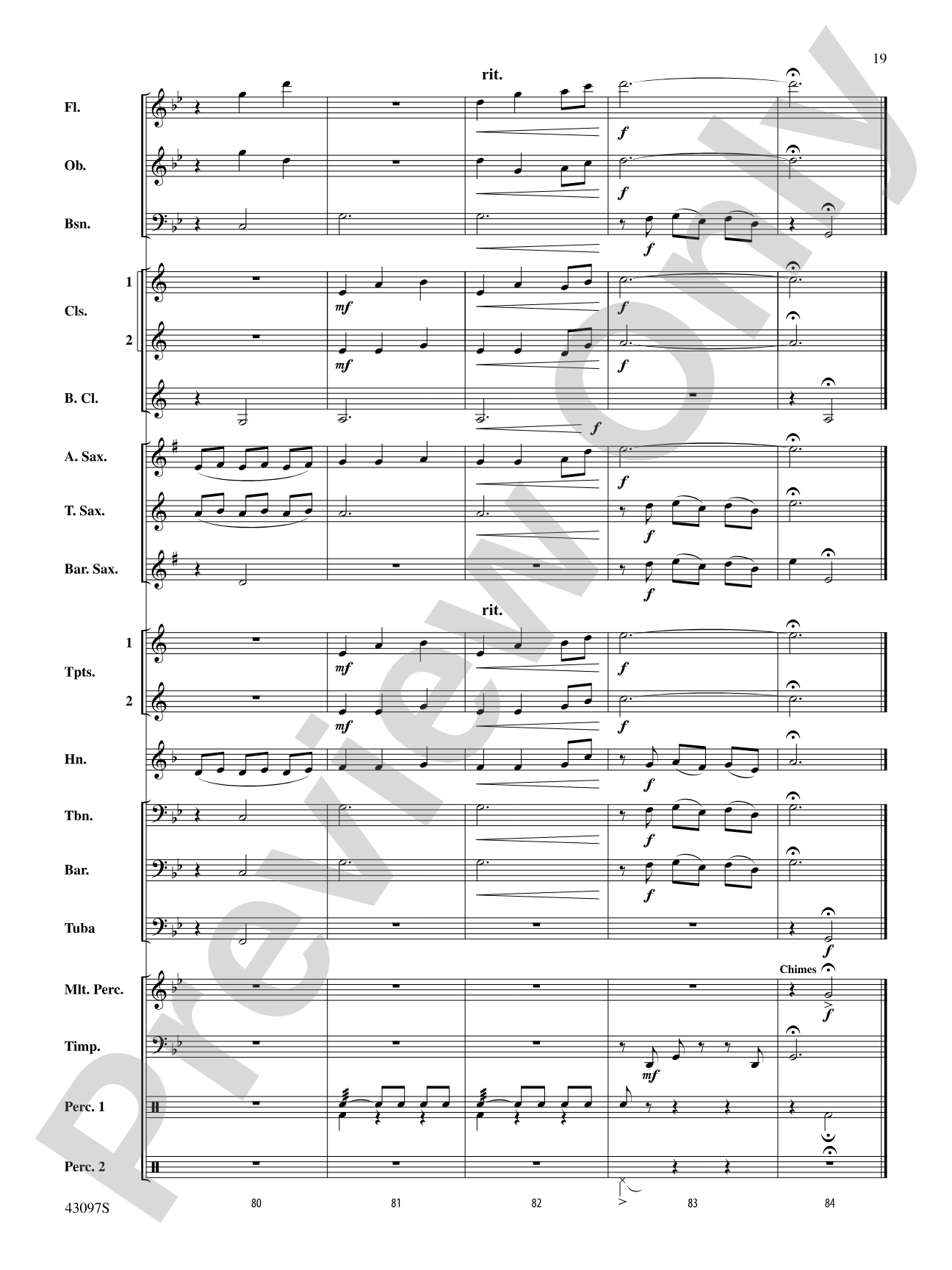 Ancient Echoes of Time: Score