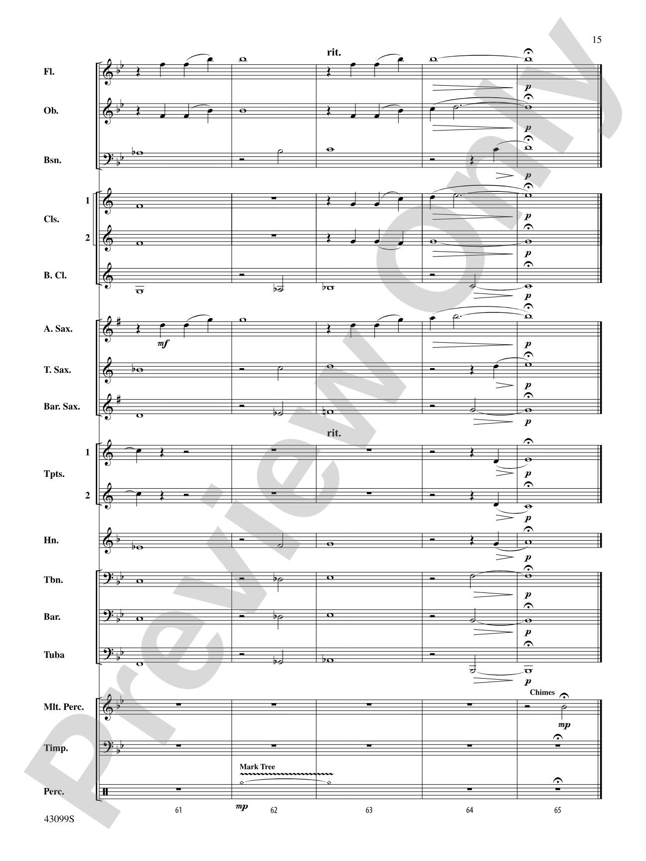 Carried on the Wings of Hope: Concert Band Conductor Score & Parts