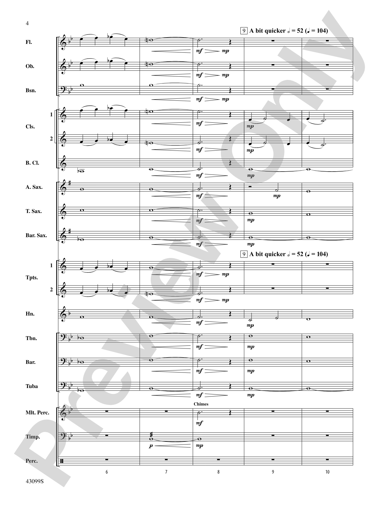 Carried on the Wings of Hope: Concert Band Conductor Score & Parts
