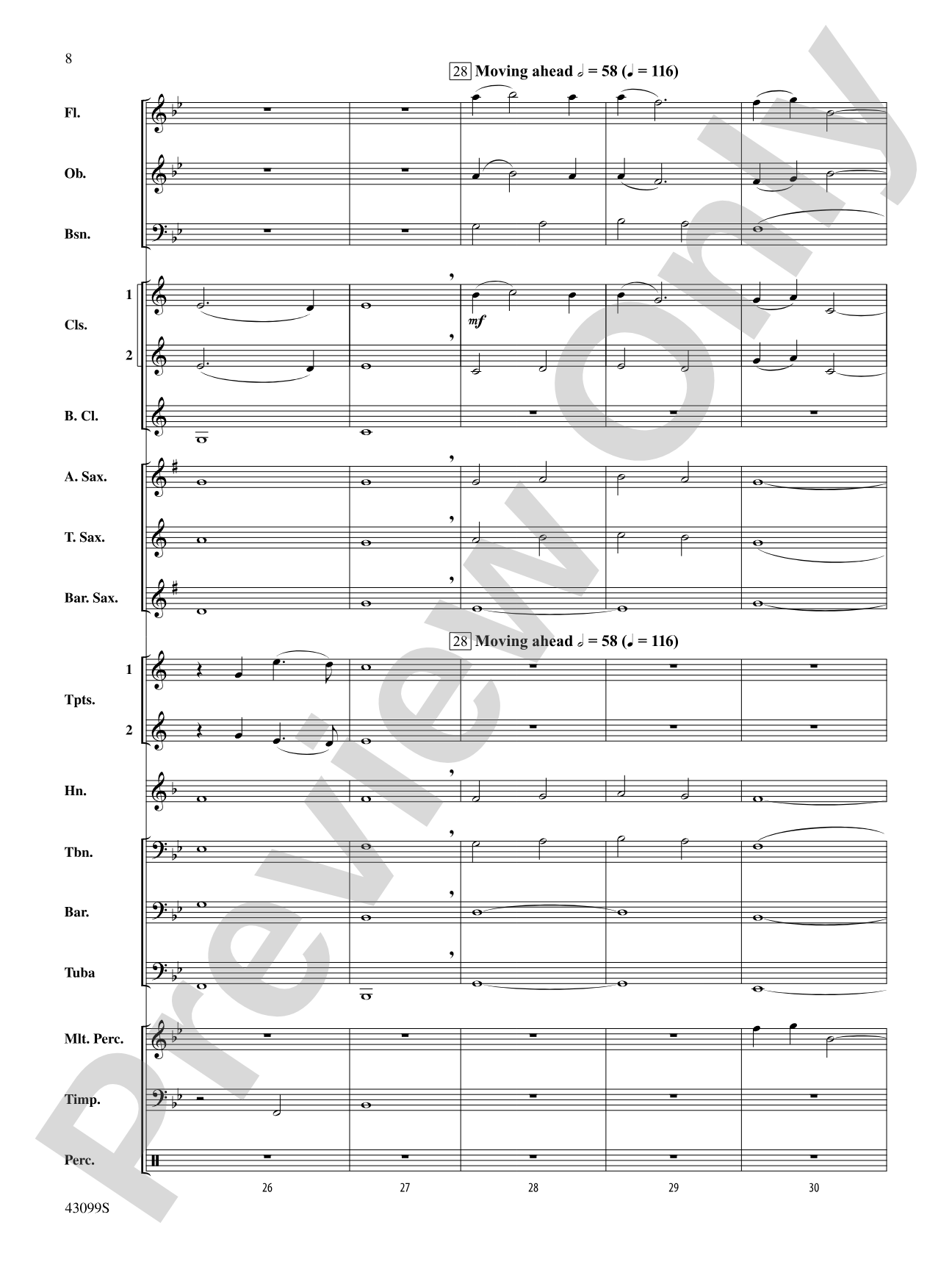 Carried on the Wings of Hope: Concert Band Conductor Score & Parts