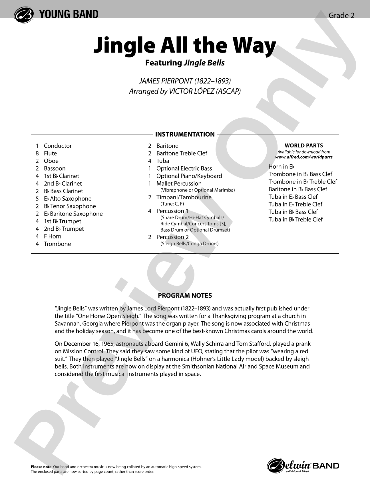 Jingle All the Way: Concert Band Conductor Score & Parts