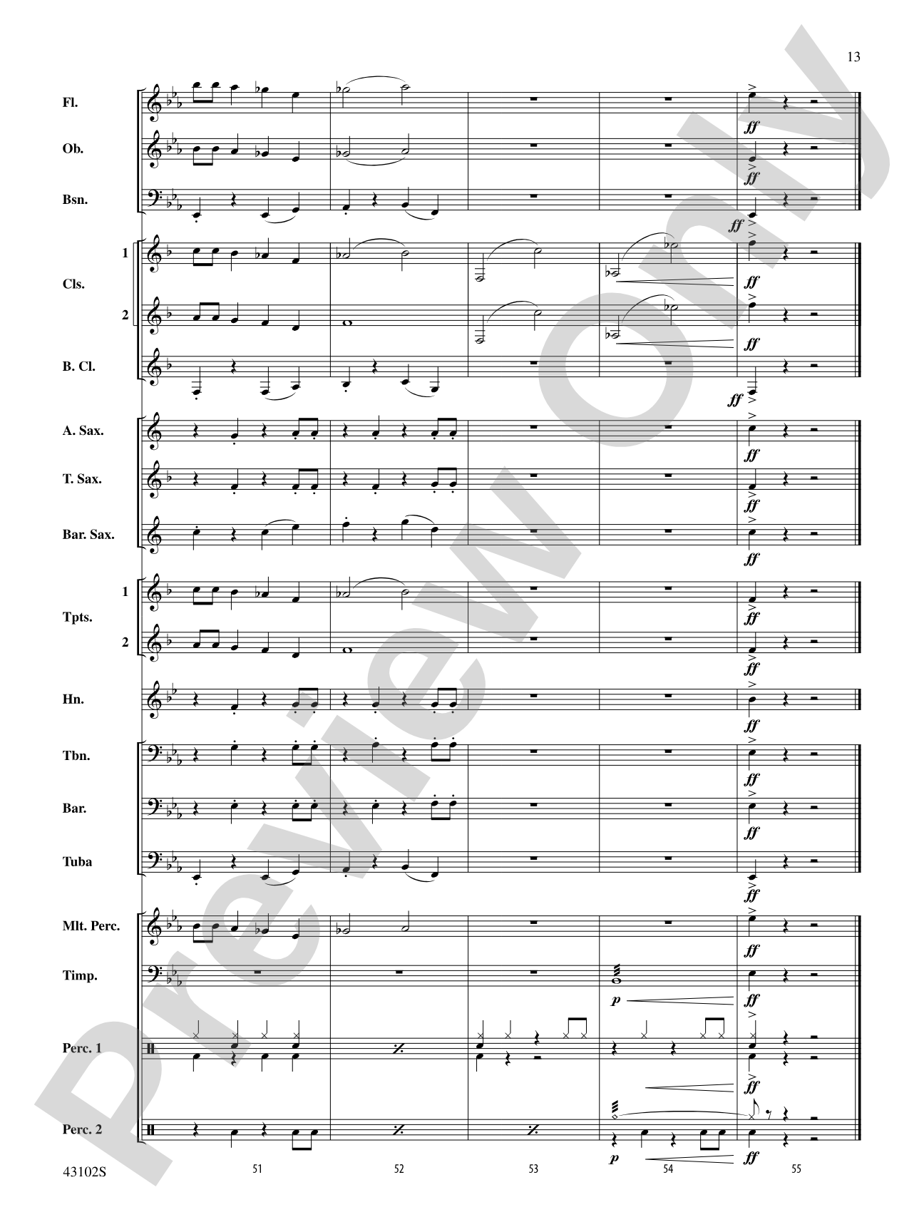 C.R.B.: Concert Band Conductor Score & Parts
