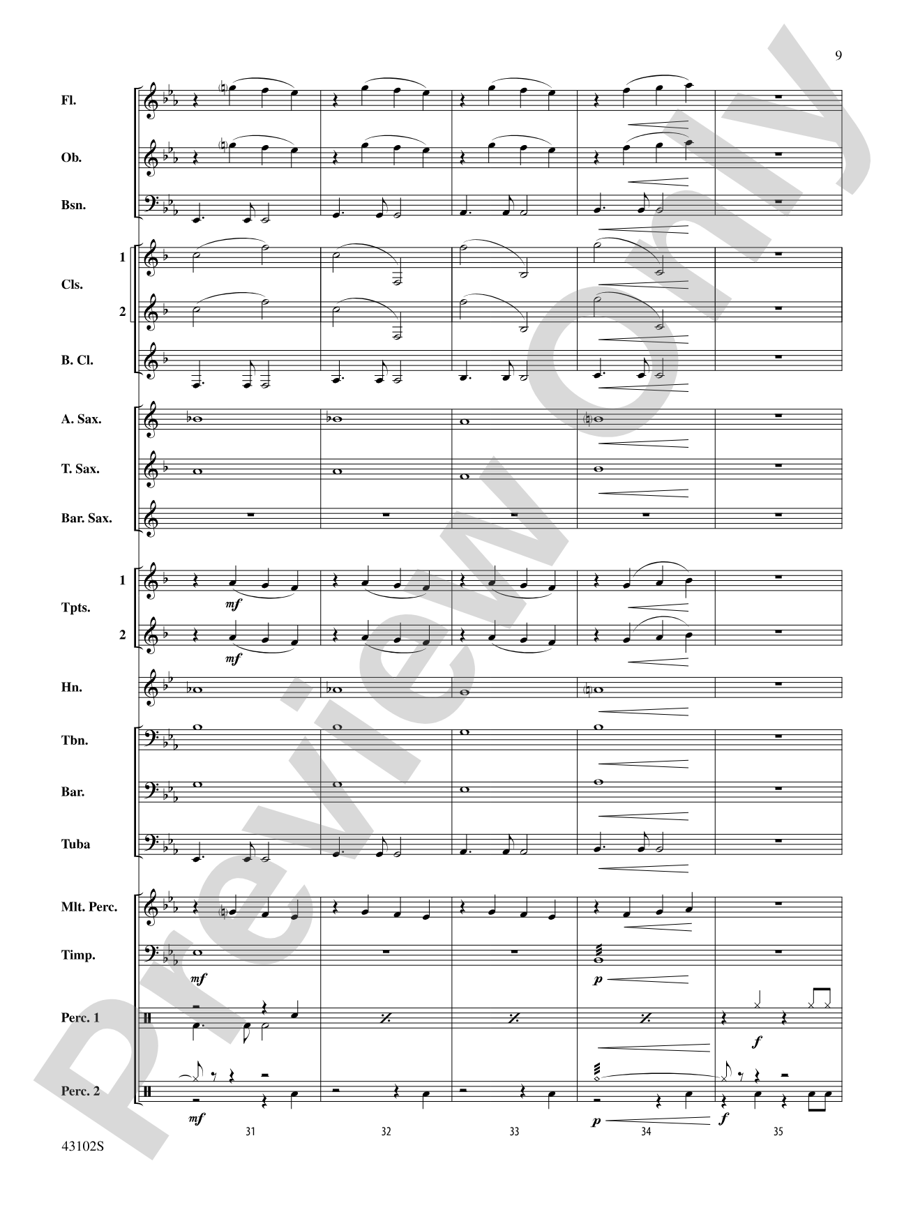 C.R.B.: Concert Band Conductor Score & Parts