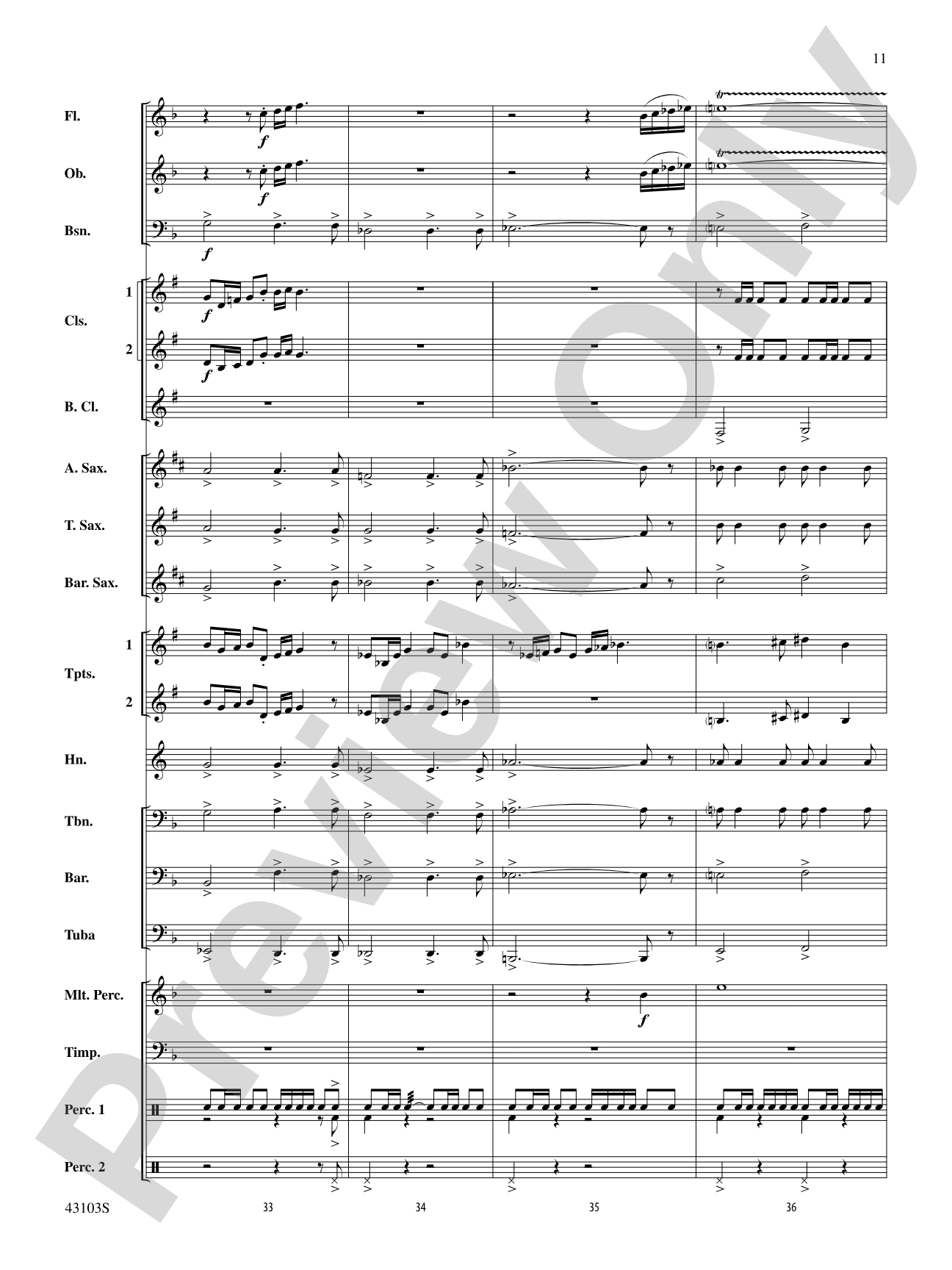 The Silver Quill: Concert Band Conductor Score & Parts