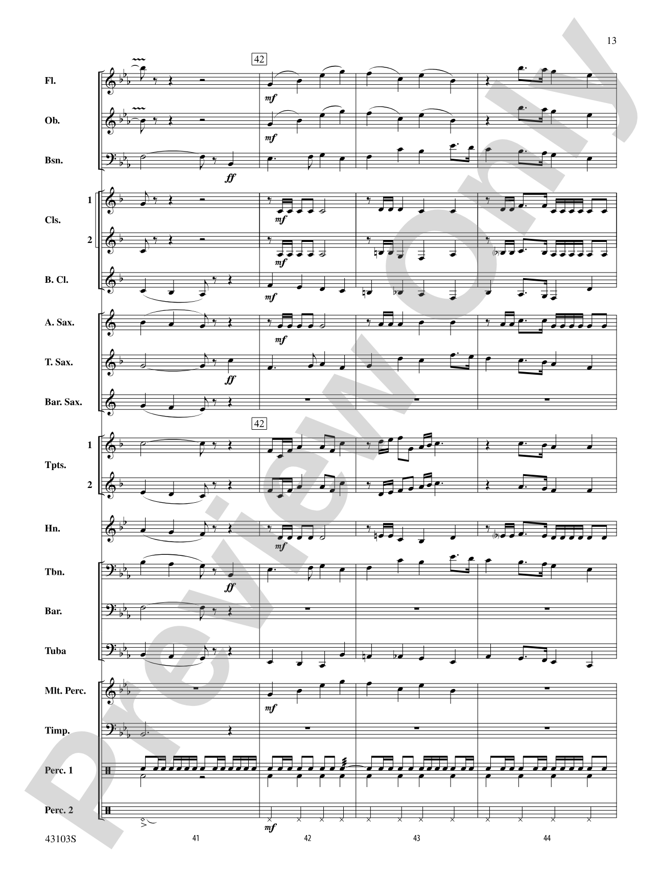 The Silver Quill: Concert Band Conductor Score & Parts