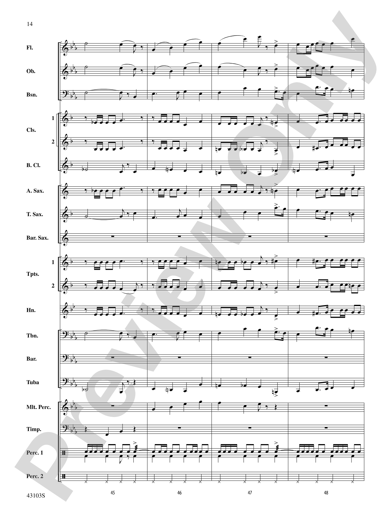 The Silver Quill: Concert Band Conductor Score & Parts