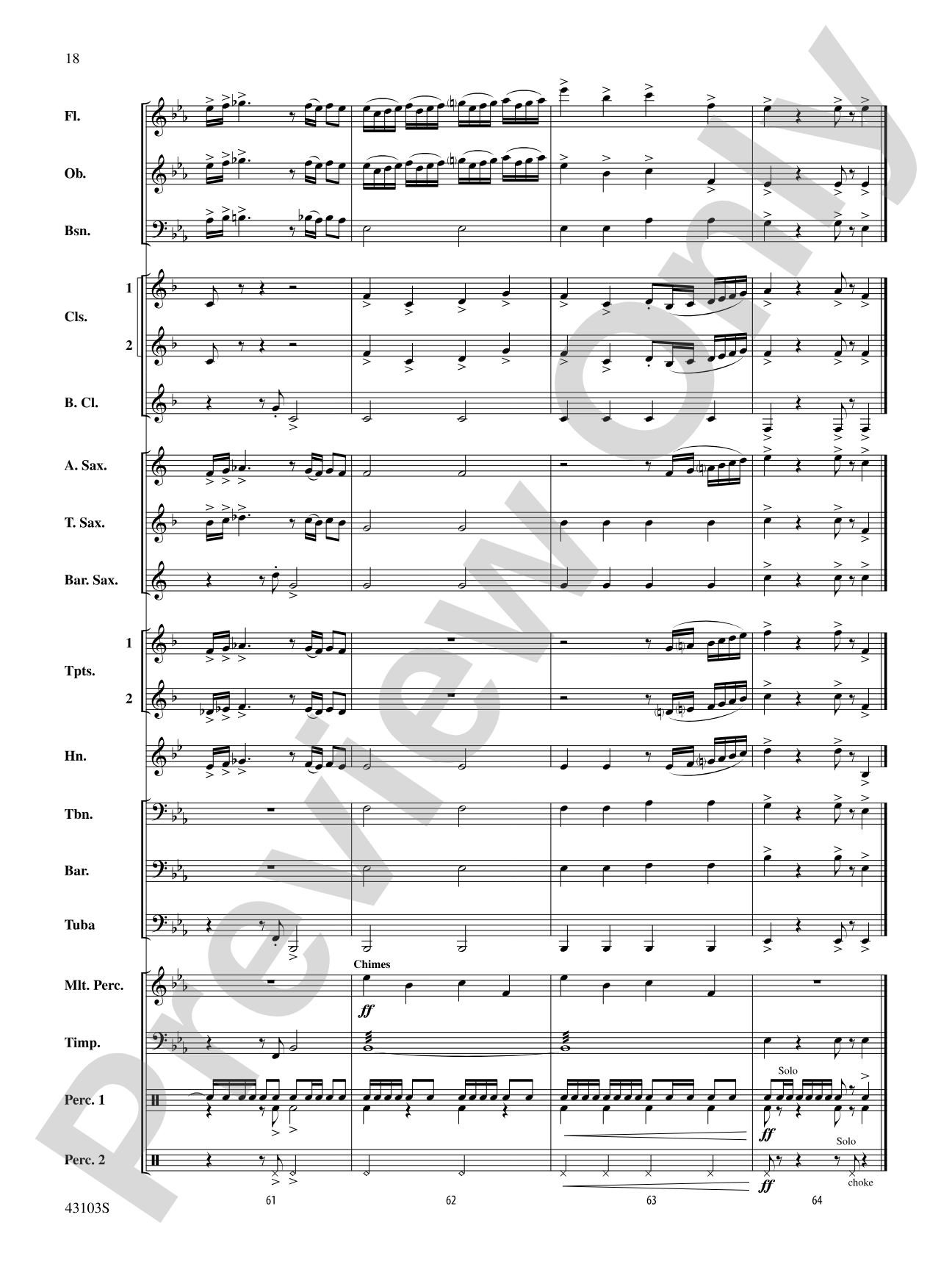 The Silver Quill: Concert Band Conductor Score & Parts