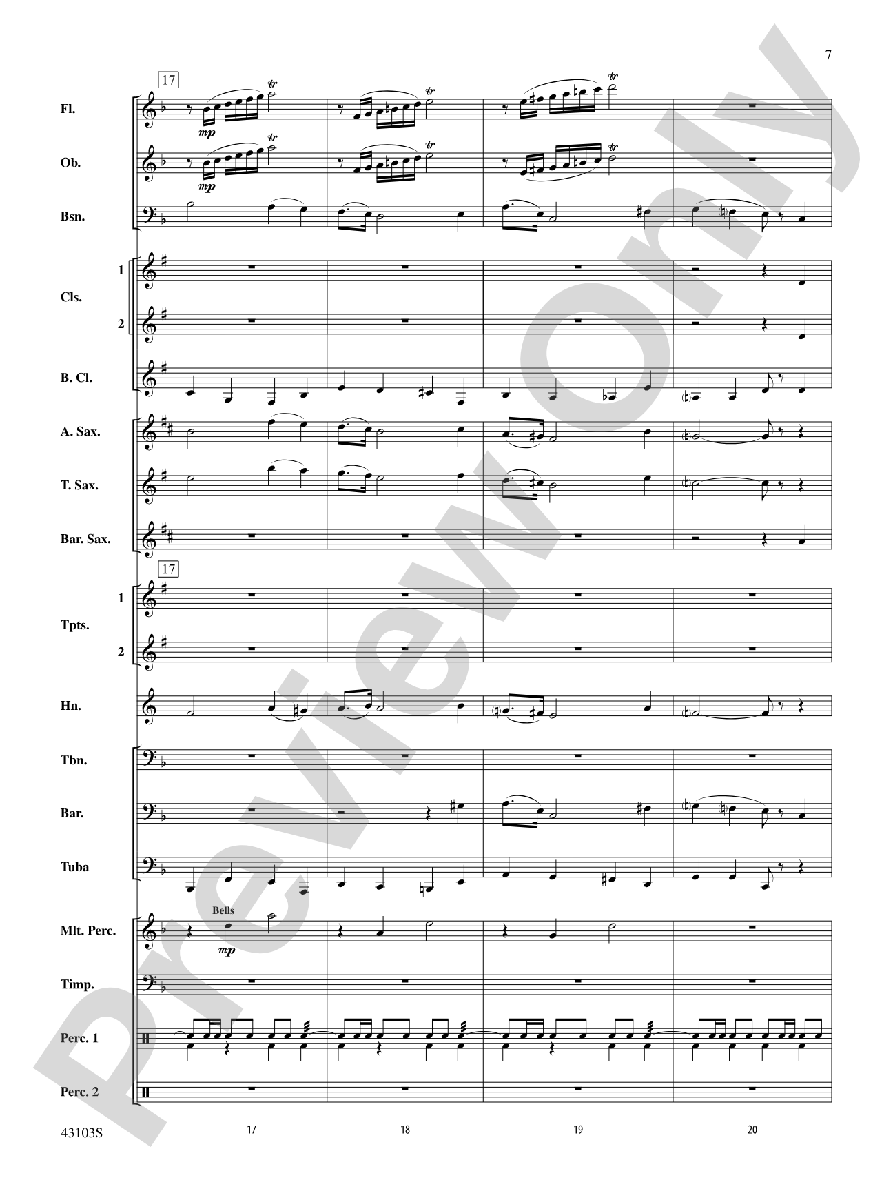 The Silver Quill: Concert Band Conductor Score & Parts