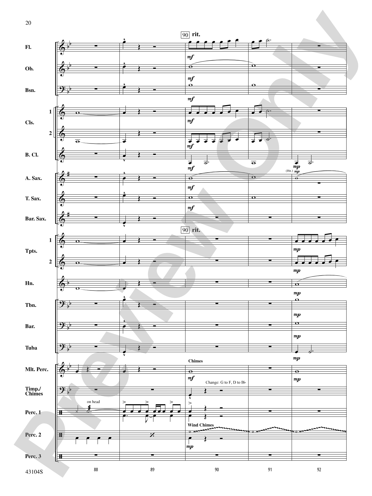The Seventh Resolution: Concert Band Conductor Score & Parts
