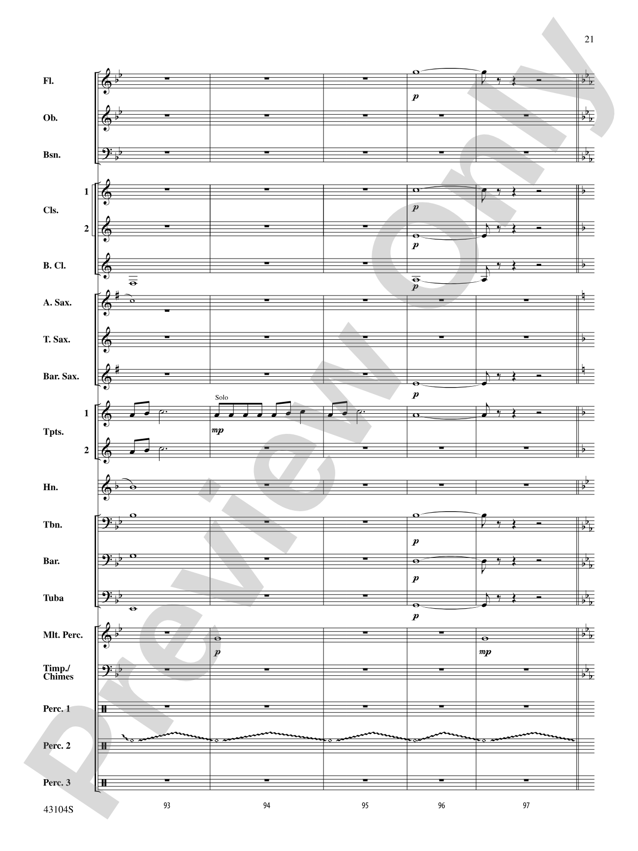 The Seventh Resolution: Concert Band Conductor Score & Parts