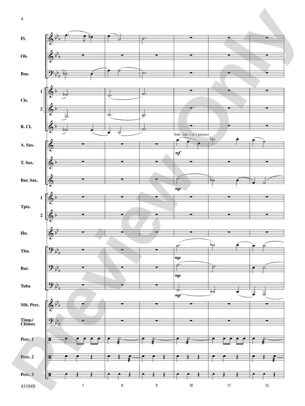 The Seventh Resolution: Concert Band Conductor Score & Parts