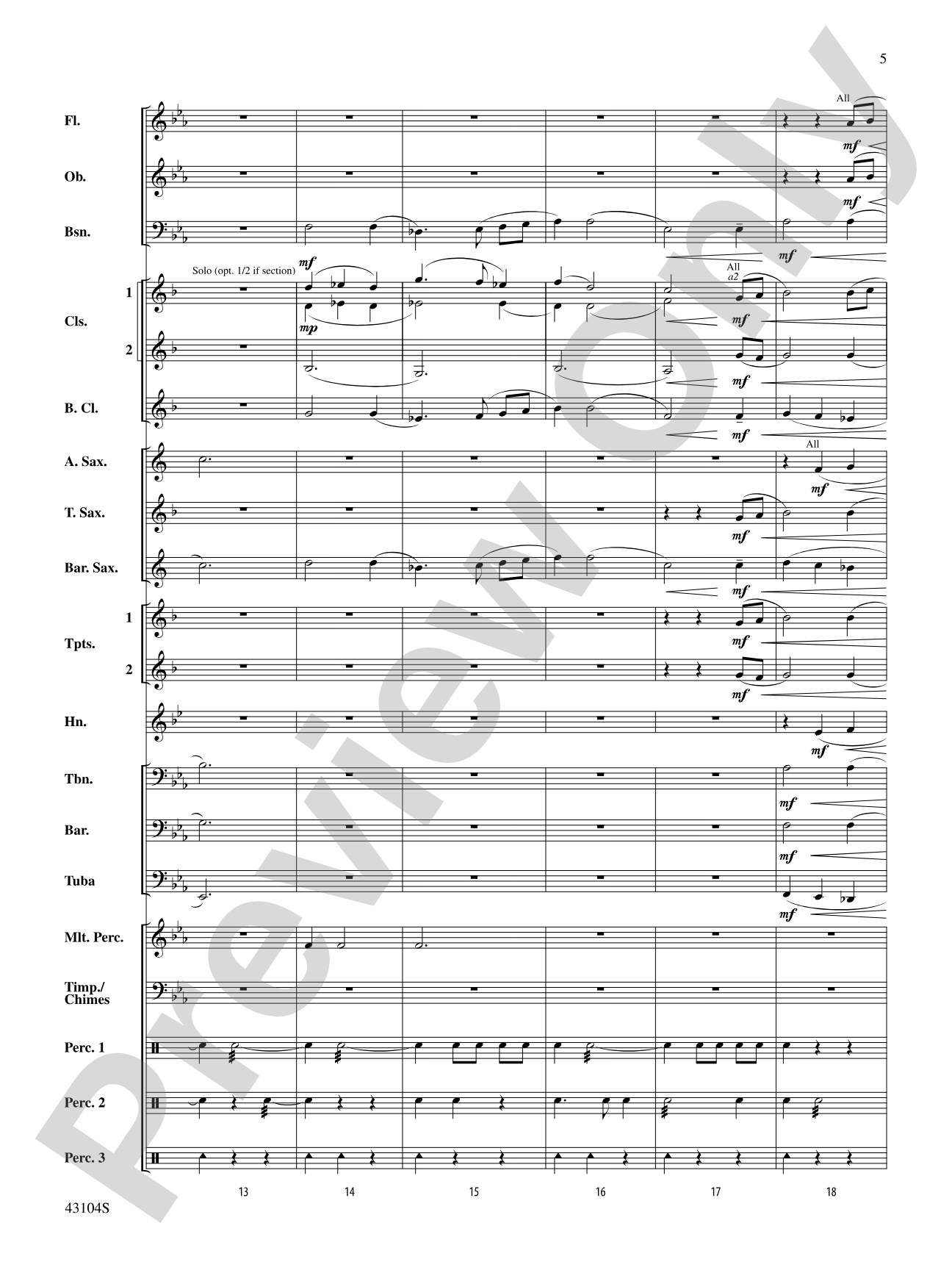 The Seventh Resolution: Concert Band Conductor Score & Parts