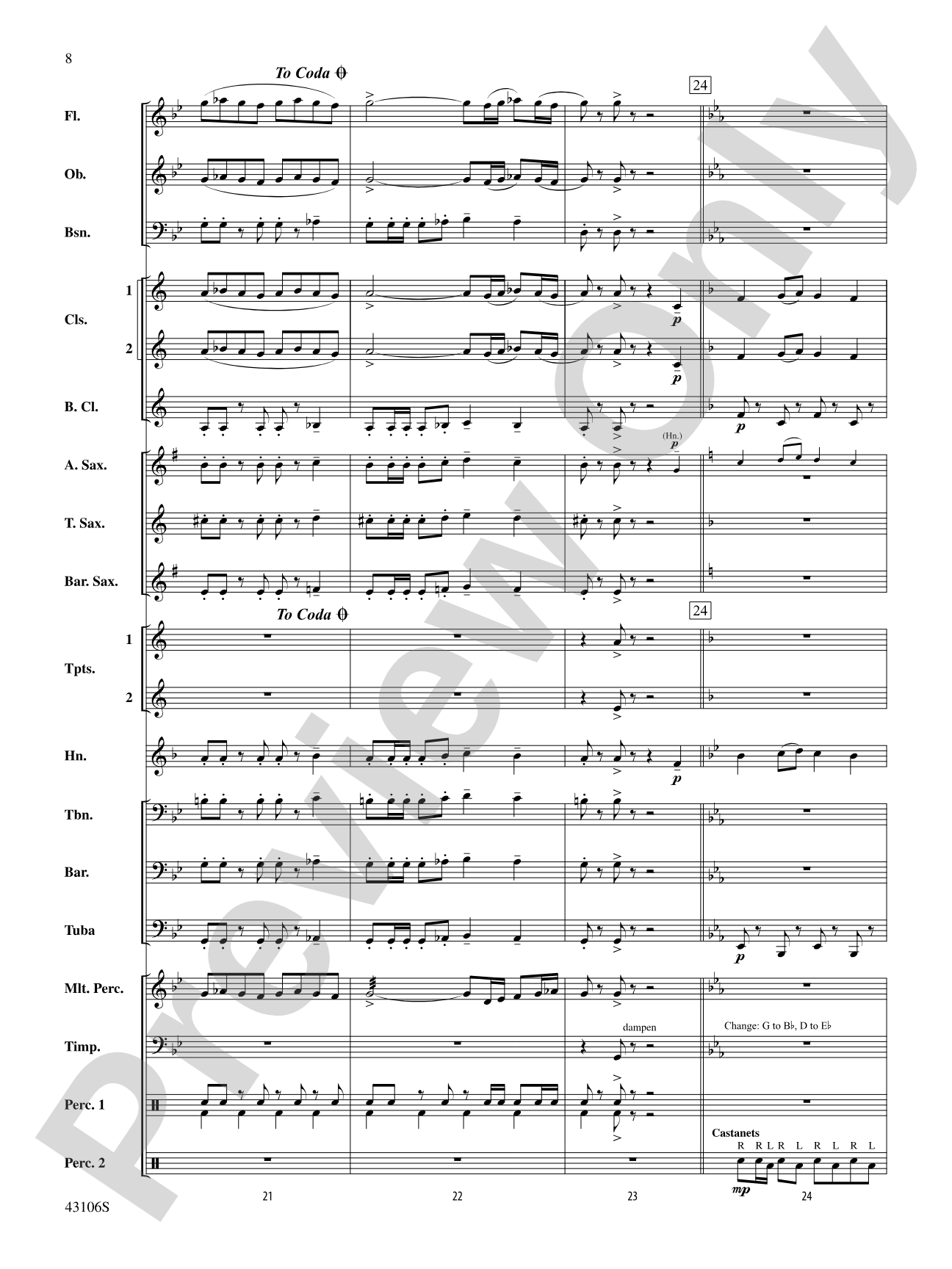 Española: Concert Band Conductor Score & Parts