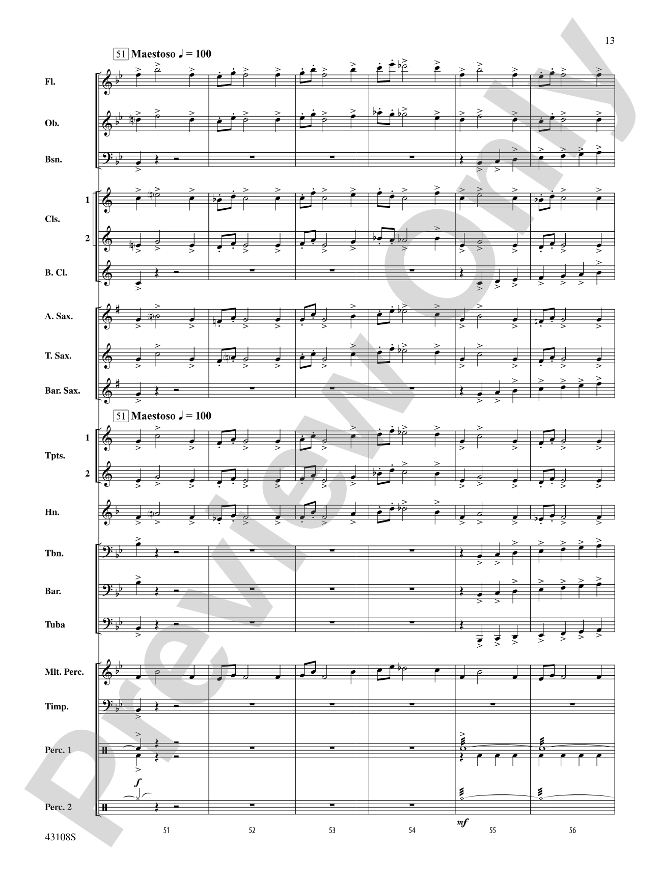 Jubilant Fanfare: Concert Band Conductor Score & Parts