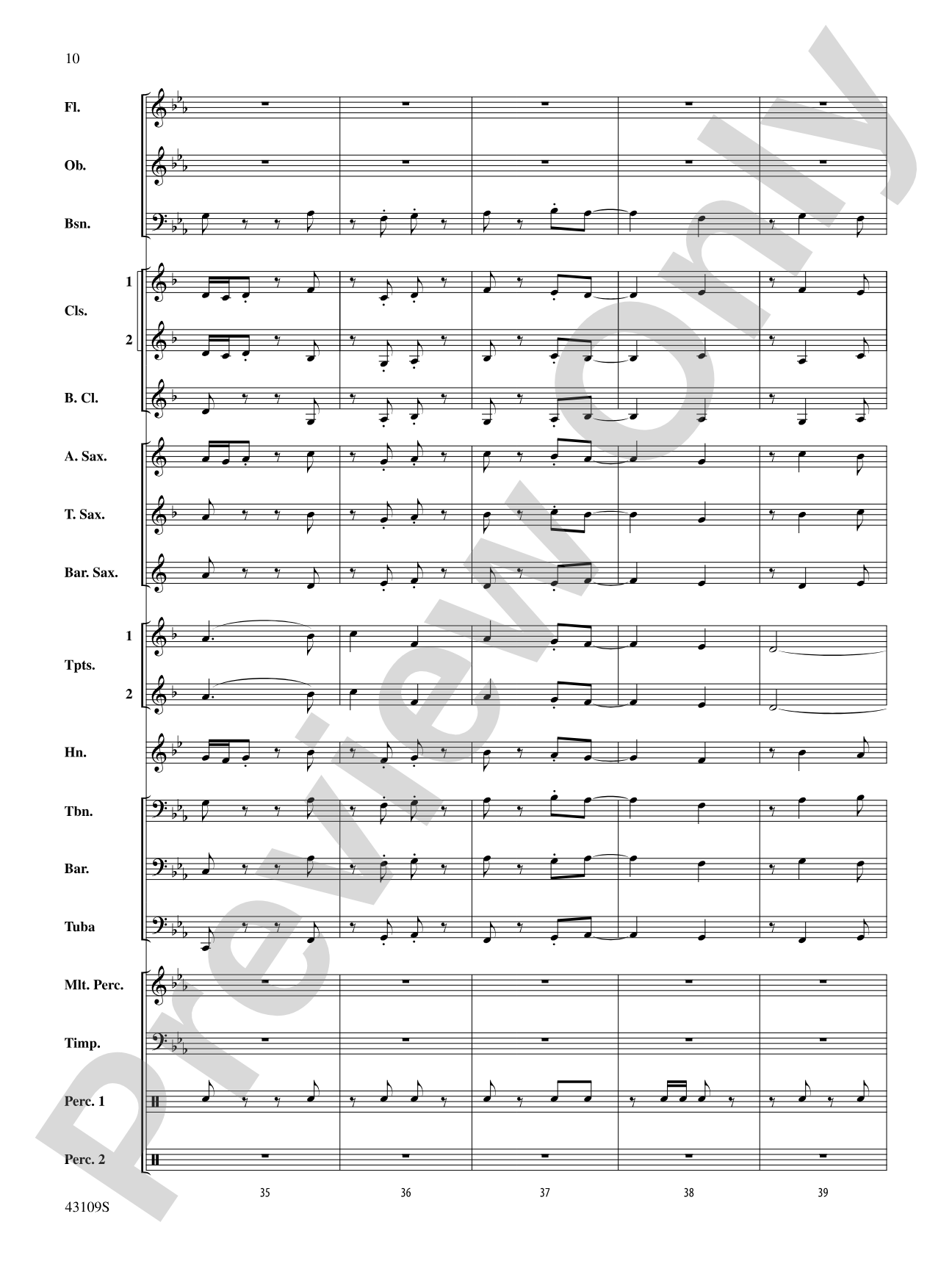 On a Tune of William Billings: Concert Band Conductor Score & Parts
