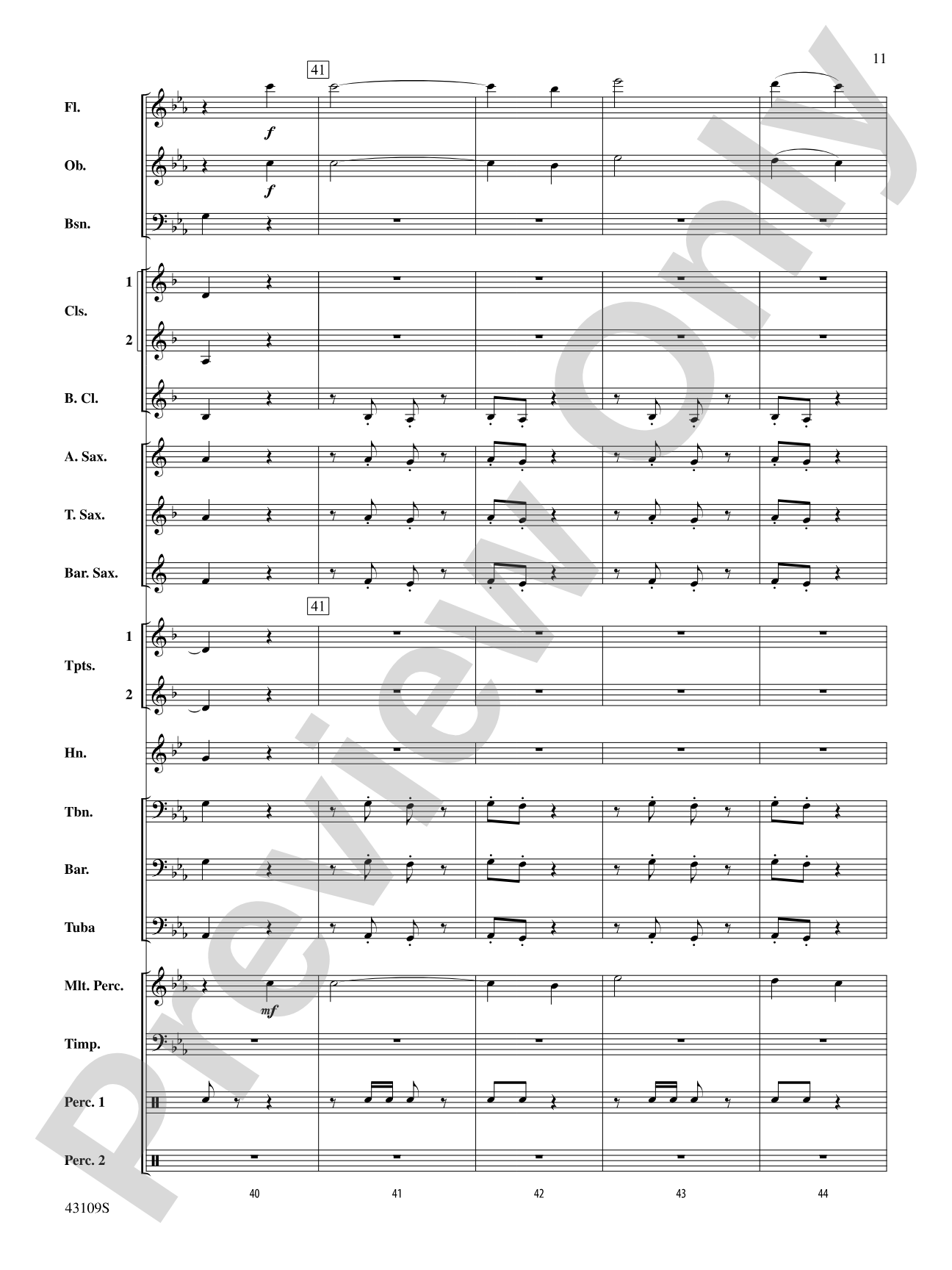 On a Tune of William Billings: Concert Band Conductor Score & Parts