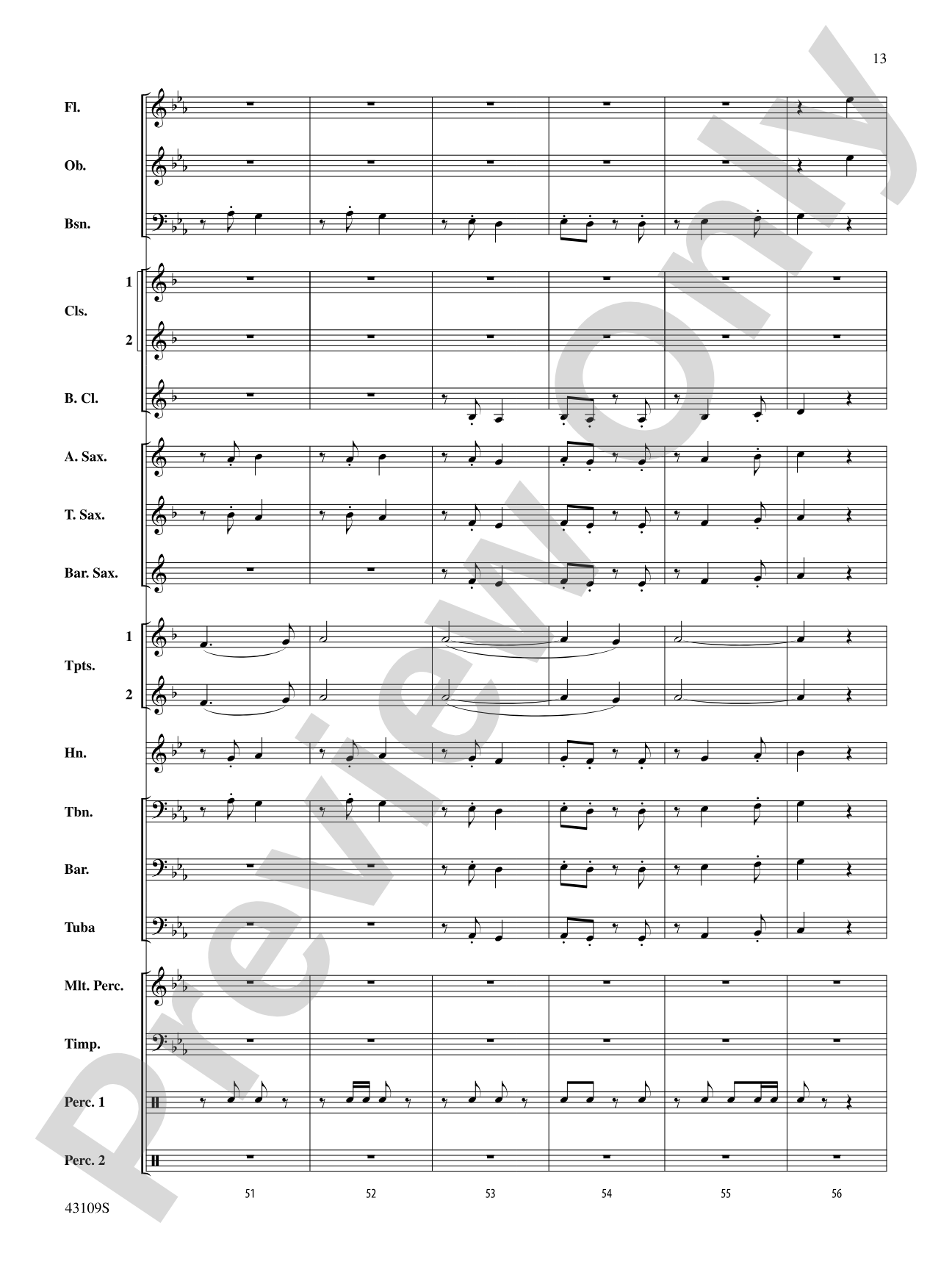 On a Tune of William Billings: Concert Band Conductor Score & Parts