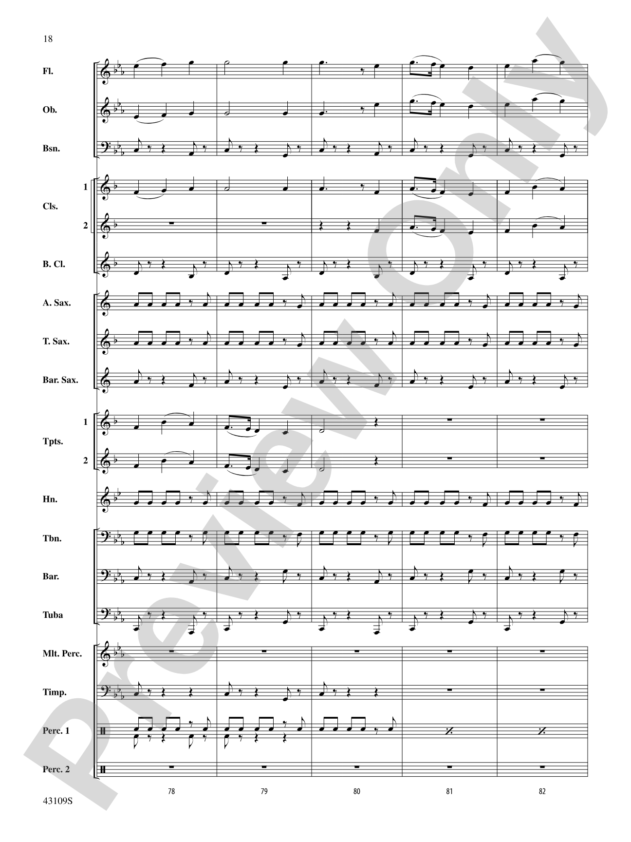 On a Tune of William Billings: Concert Band Conductor Score & Parts