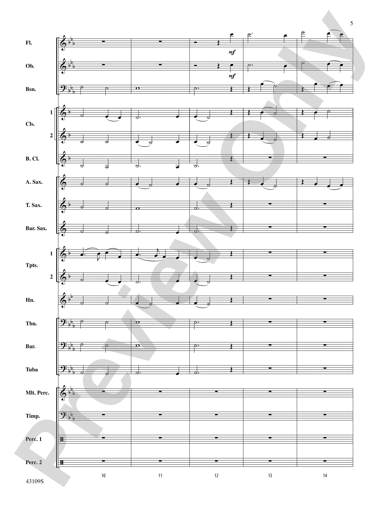On a Tune of William Billings: Concert Band Conductor Score & Parts