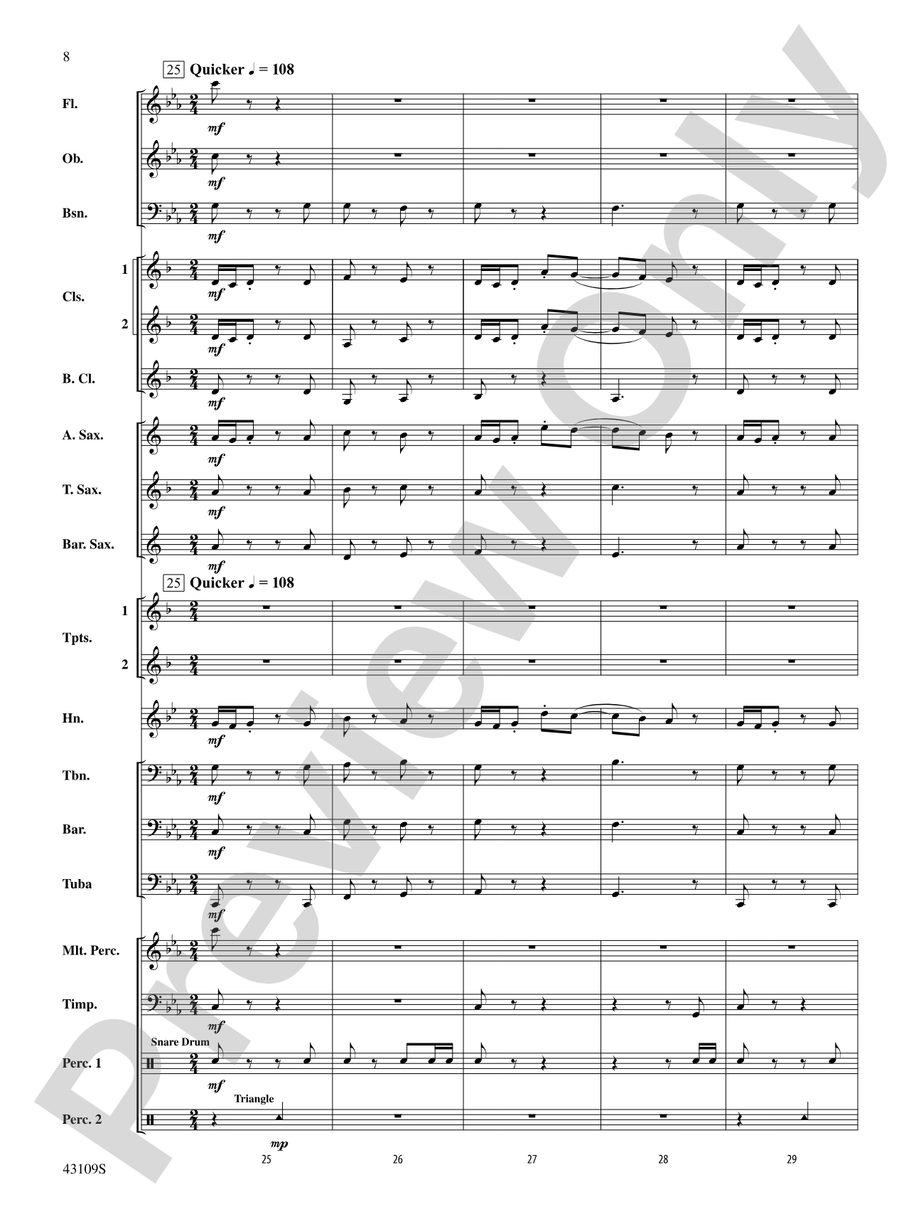 On a Tune of William Billings: Concert Band Conductor Score & Parts