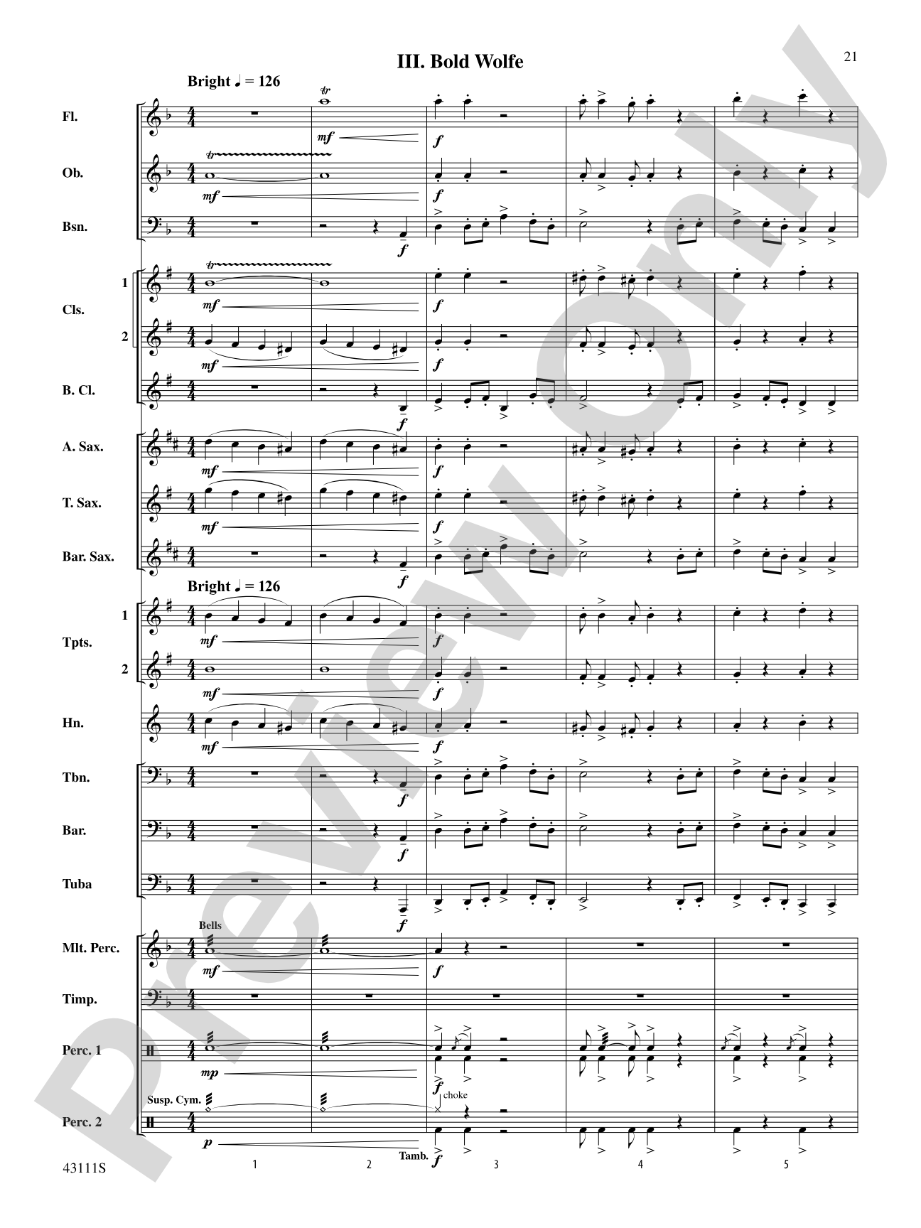 Sketches of Canada: Concert Band Conductor Score & Parts