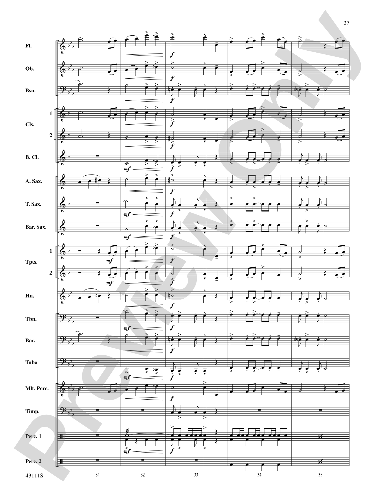 Sketches of Canada: Concert Band Conductor Score & Parts