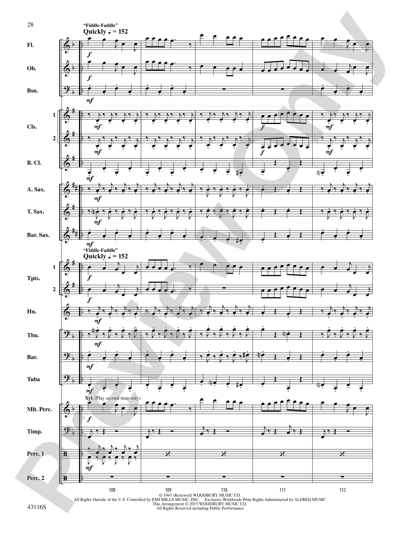 The Best of Leroy Anderson: Concert Band Conductor Score & Parts