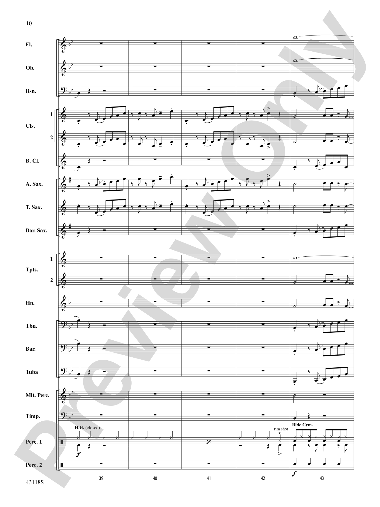 Domino: Concert Band Conductor Score & Parts