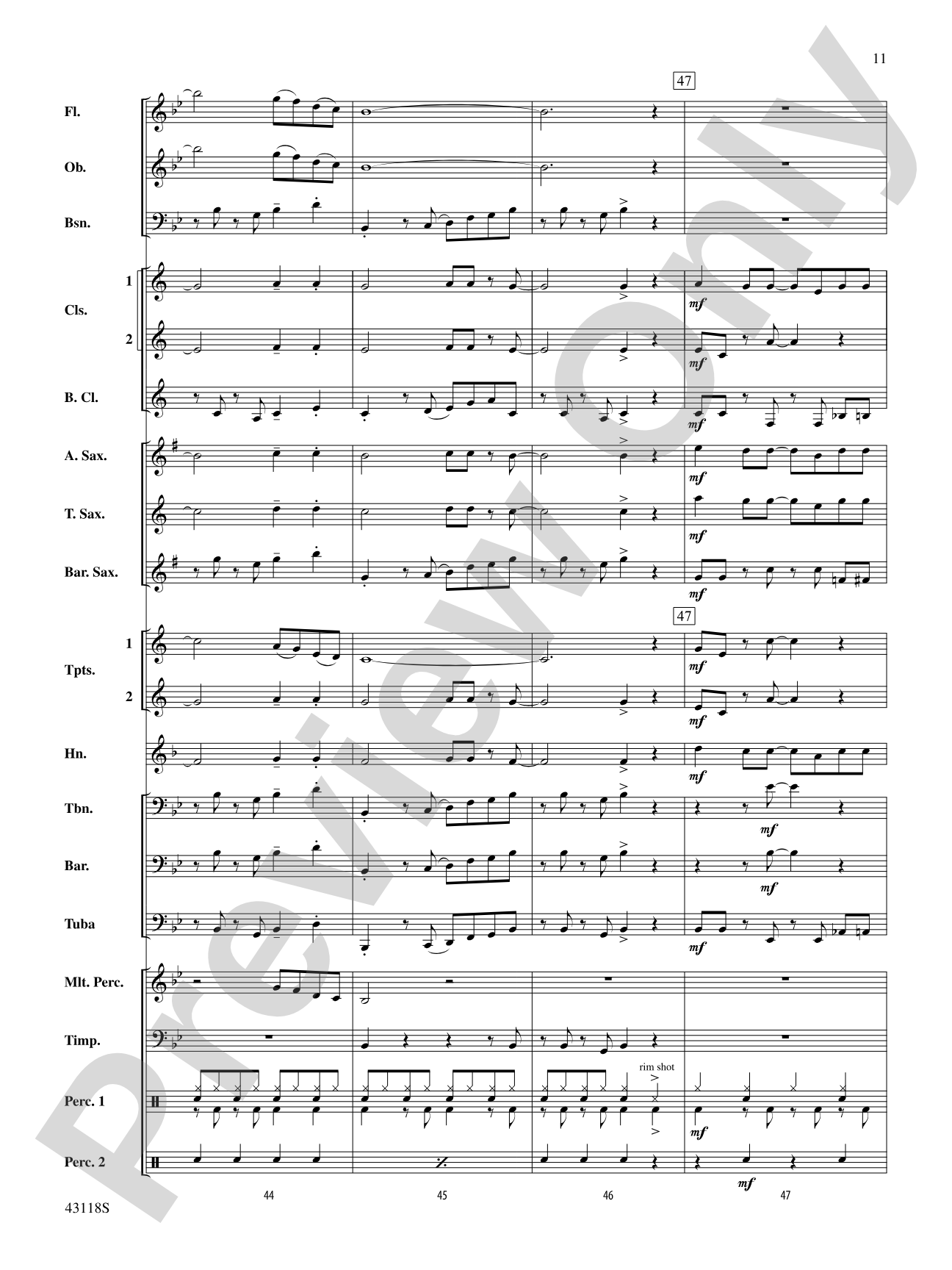Domino: Concert Band Conductor Score & Parts
